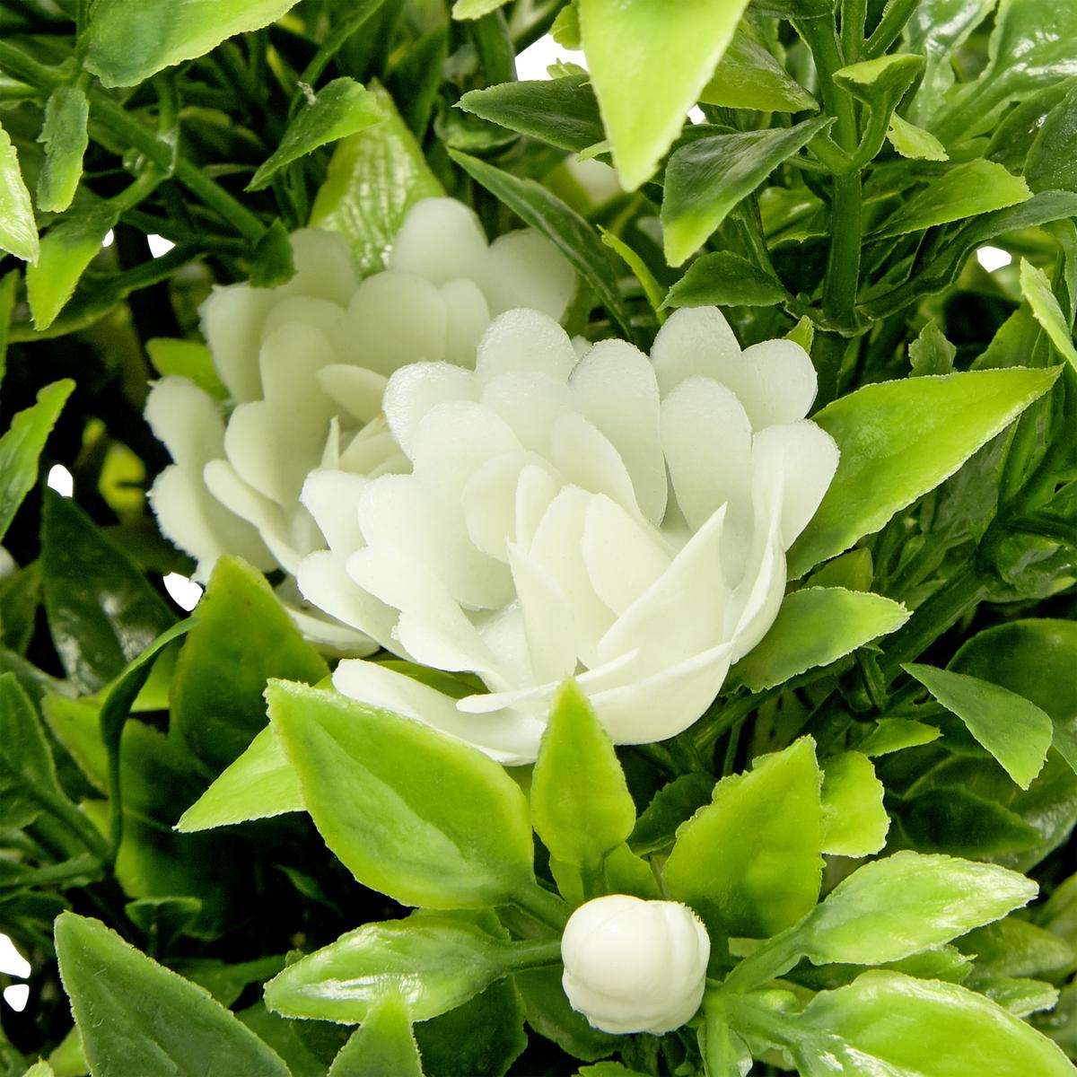 Kunstpflanze Weiß/Grün H: 23 cm Im Topf, Cassandra - Schwarz/Weiß, Basics, Kunststoff (15/23cm) - Luca Bessoni