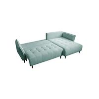 Ecksofa mit Schlaffunktion Monte Carlo Mintgrün - Schwarz/Mintgrün, Trend, Textil (290/160cm)