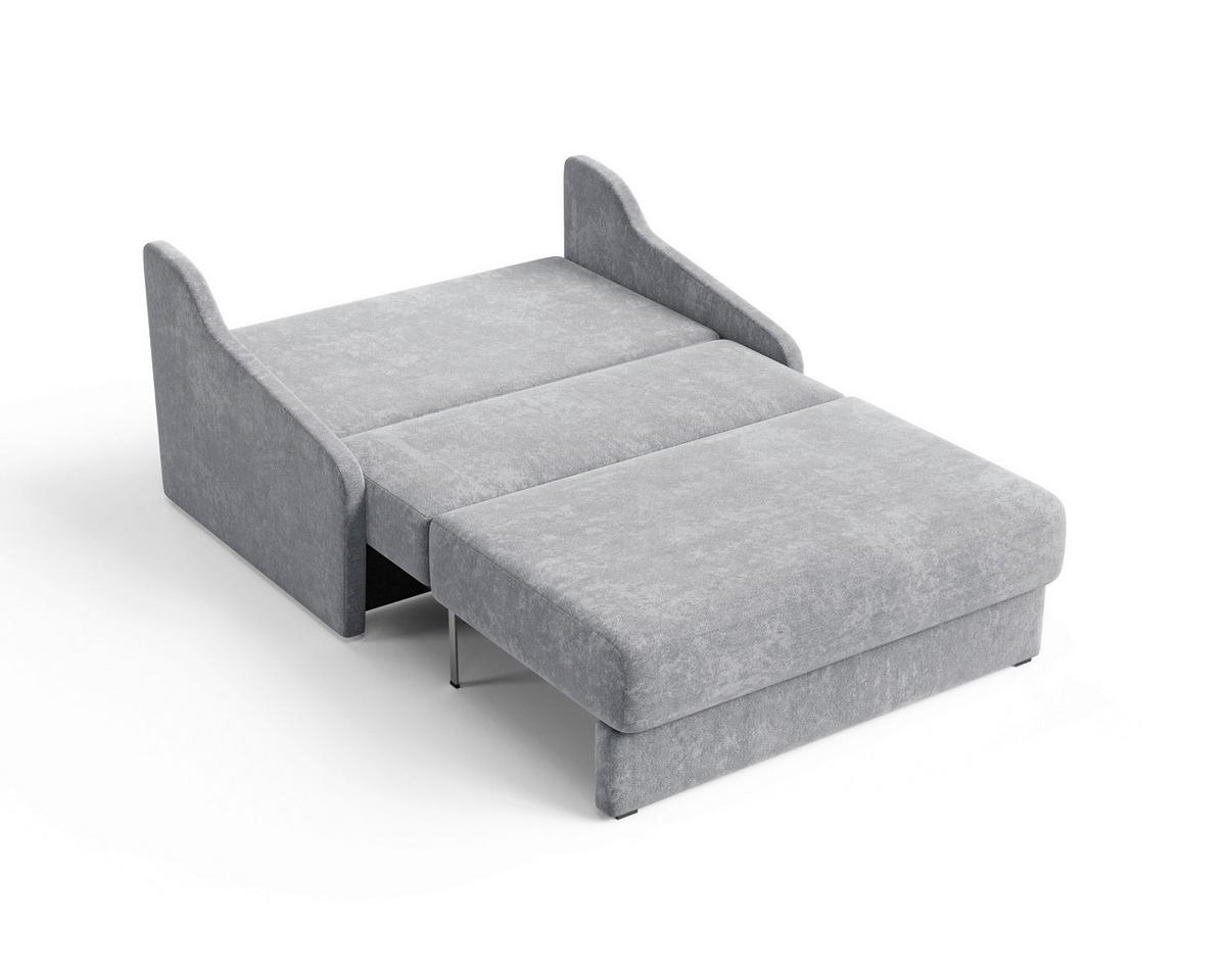 Schlafsofa Fly Grau, B: 136 cm - Schwarz/Grau, Design, Textil (136/86/113cm) - MID.YOU