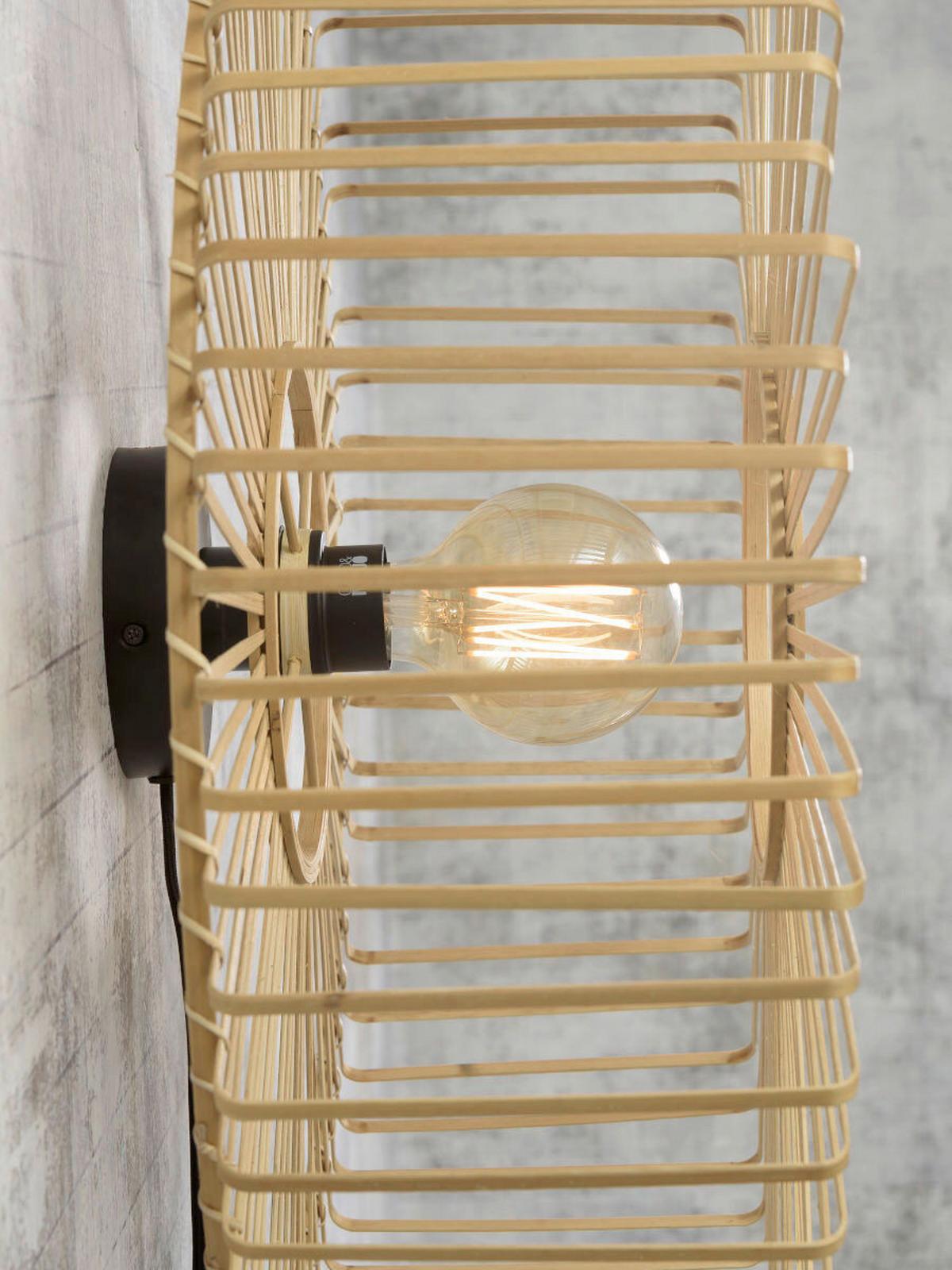 Wandleuchte Bromo/W/6018/N - Naturfarben, Trend, Holz (20/60cm) - Good & Mojo