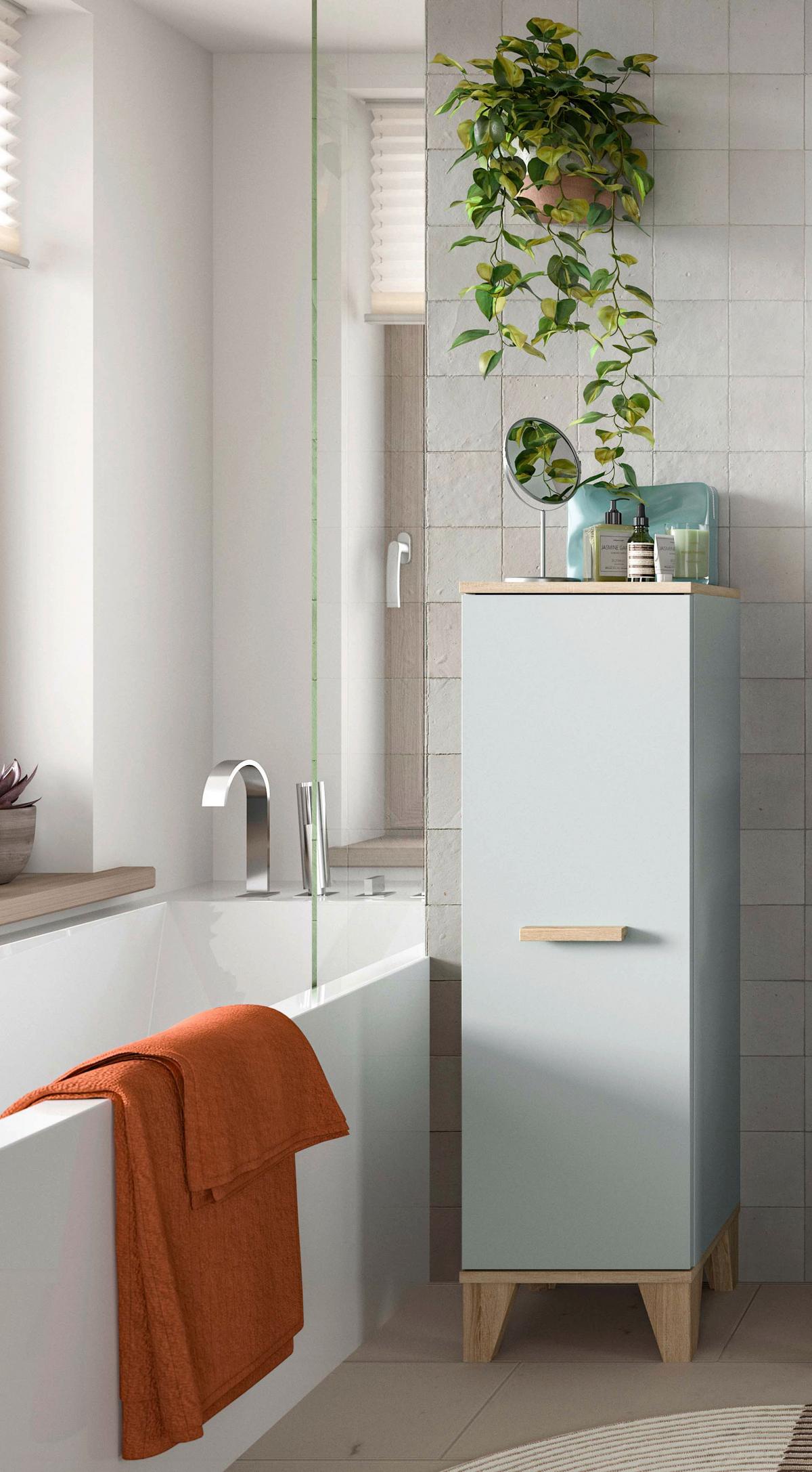 Midischrank Star Eiche/graugrün B: 34 Cm - Eiche San Remo/Graugrün, MODERN, Holzwerkstoff (34/116/31cm) - MID.YOU