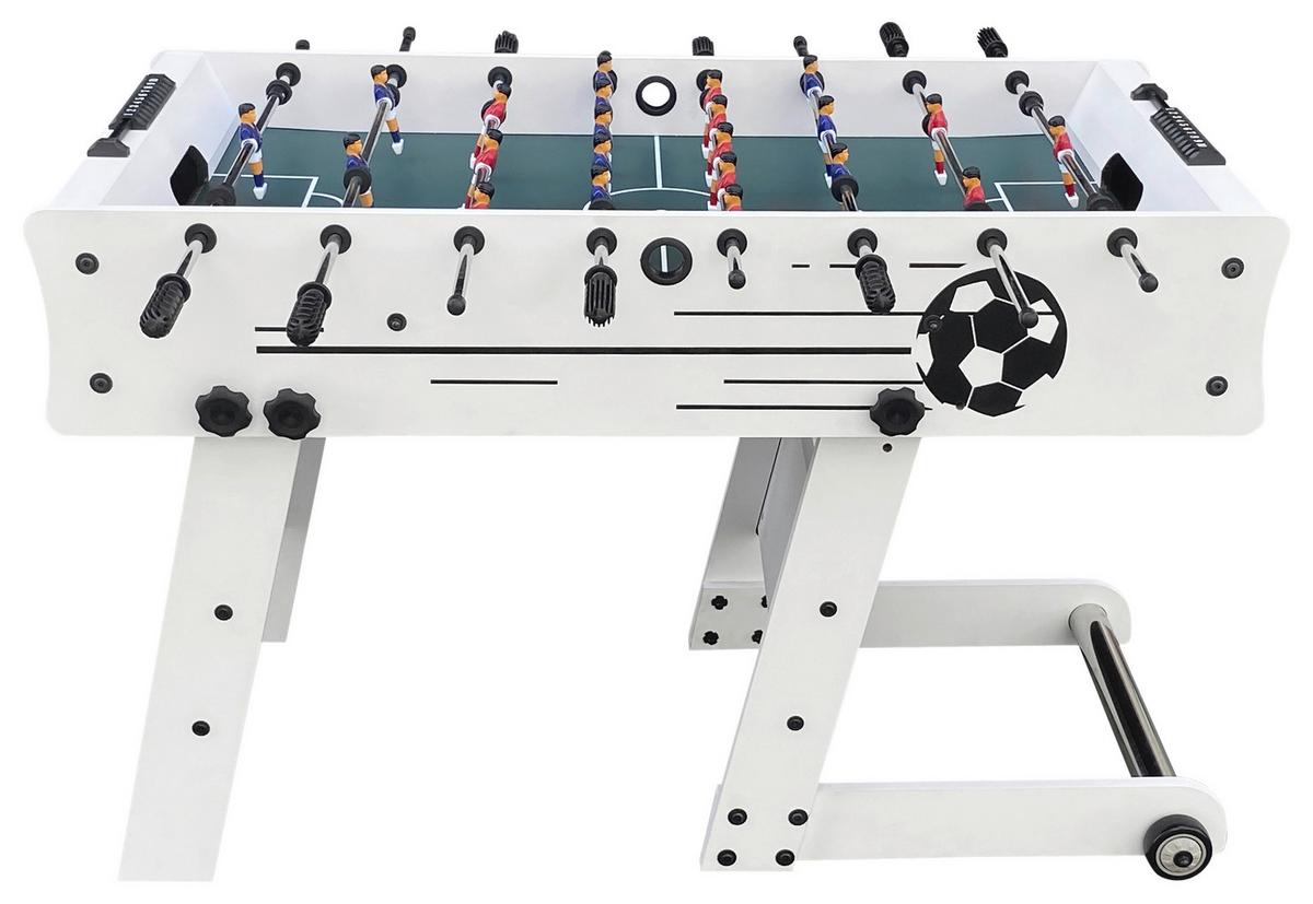 Tischfußball Cougar Holz Weiß 2 Bälle, Klappbar - Weiß, KONVENTIONELL, Holz (61/81/122cm) - Ambia Garden