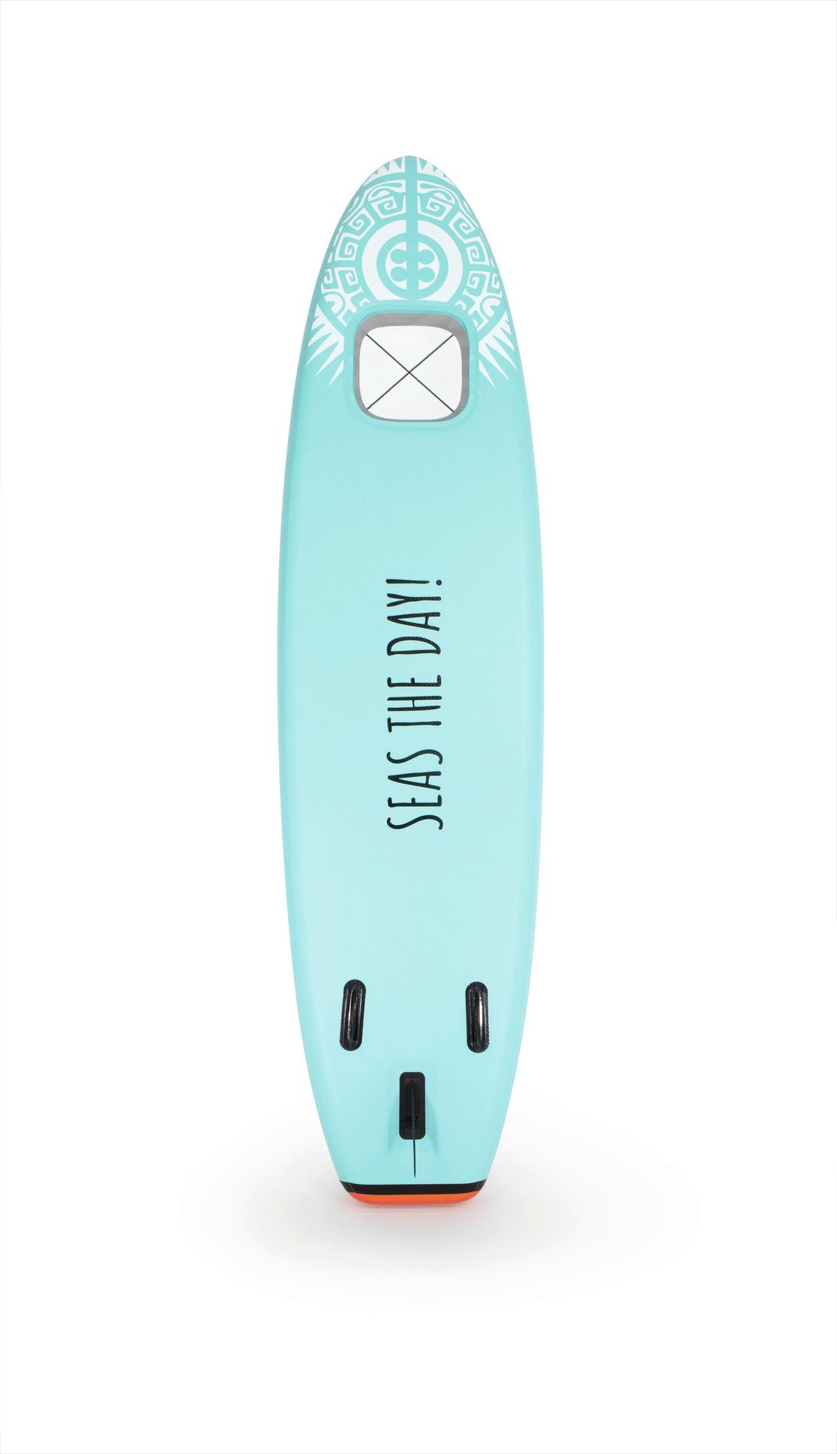 Stand-Up Paddle Aufblasbar Orange/Türkis/Weiß - Türkis/Orange, Basics, Kunststoff (385/81/15cm)