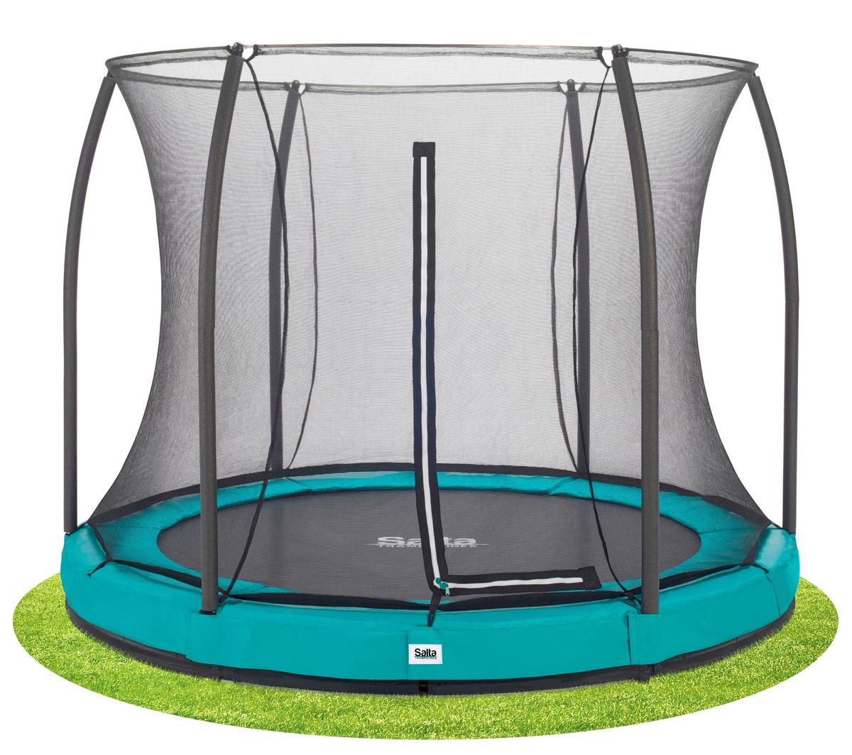 Trampolin Salta Comfort Edition Ground - Grün, KONVENTIONELL, Metall (251/200cm) - Salta