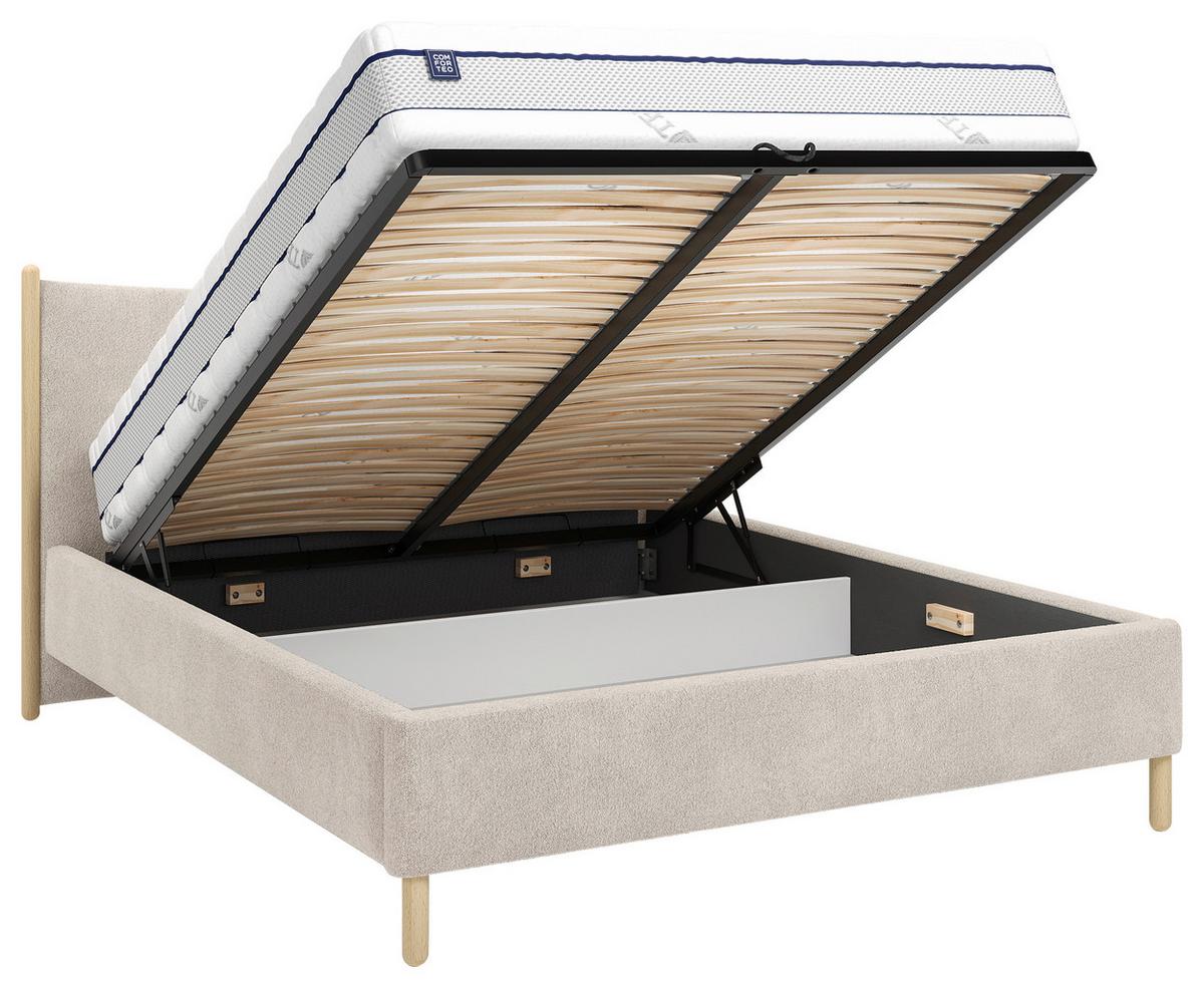 Polsterbett Nature Beige Lf: 180x200 Cm - Beige, MODERN, Holz/Holzwerkstoff (180/200cm) - MID.YOU