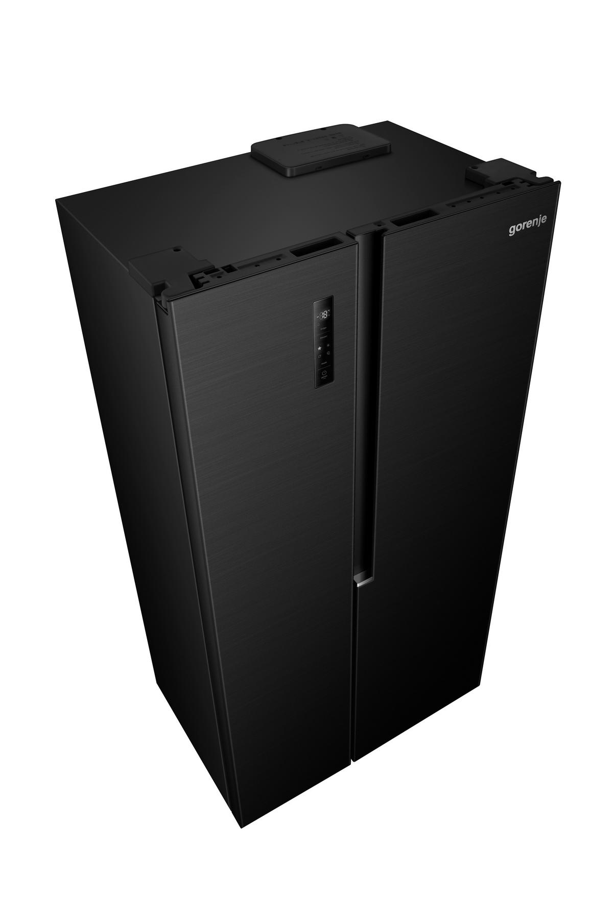 Side-By-Side Schwarz B: 91,1cm - Schwarz, Trend, Glas/Kunststoff (91,1/178,6/61,5cm) - Hisense