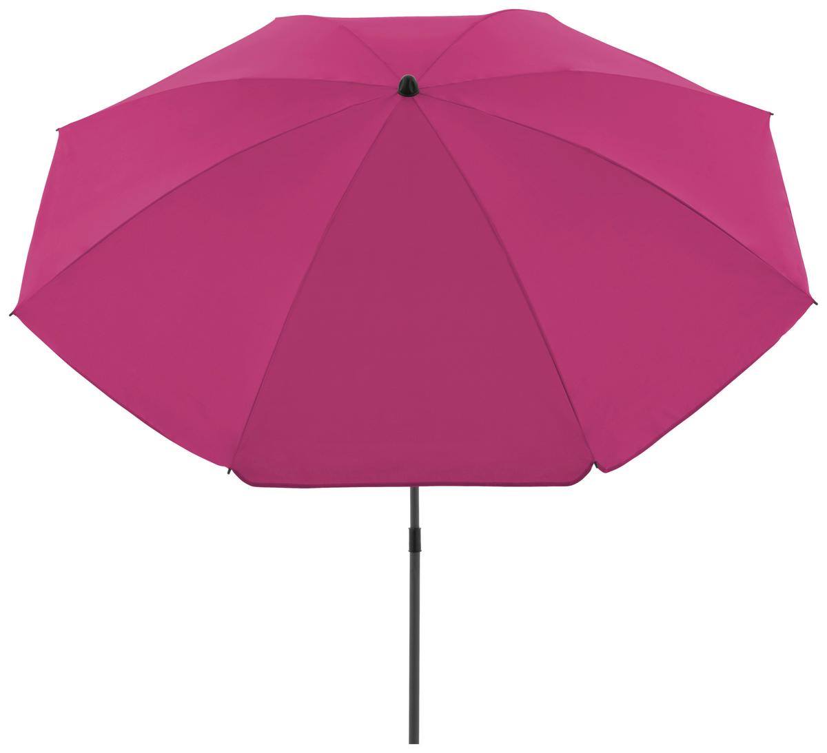 Sonnenschirm Gartenschirm Como Pink - Pink/Anthrazit, Basics, Textil/Metall (165/203cm)