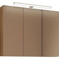 Spiegelschrank C-Line Eichefarben B: 90 cm - Eichefarben, MODERN, Glas/Holzwerkstoff (90/74/15,5cm) - Stylife