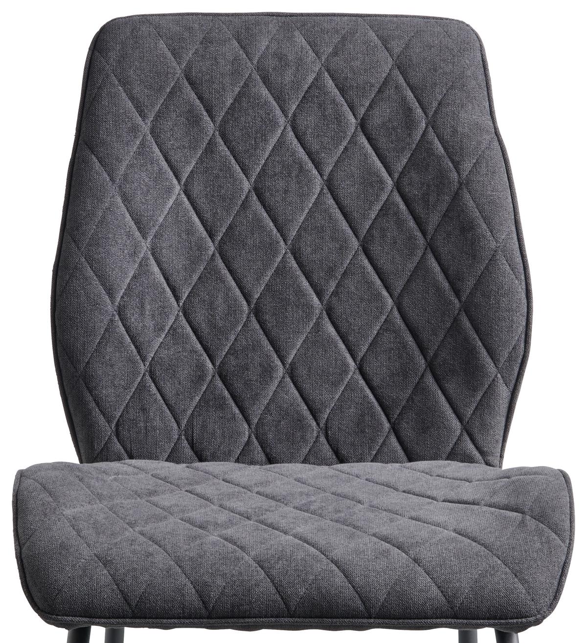 Négylábú Szék Hilde Am Lz 06 - fekete/sötétszürke, Konventionell, textil/fa (51/87/61cm)