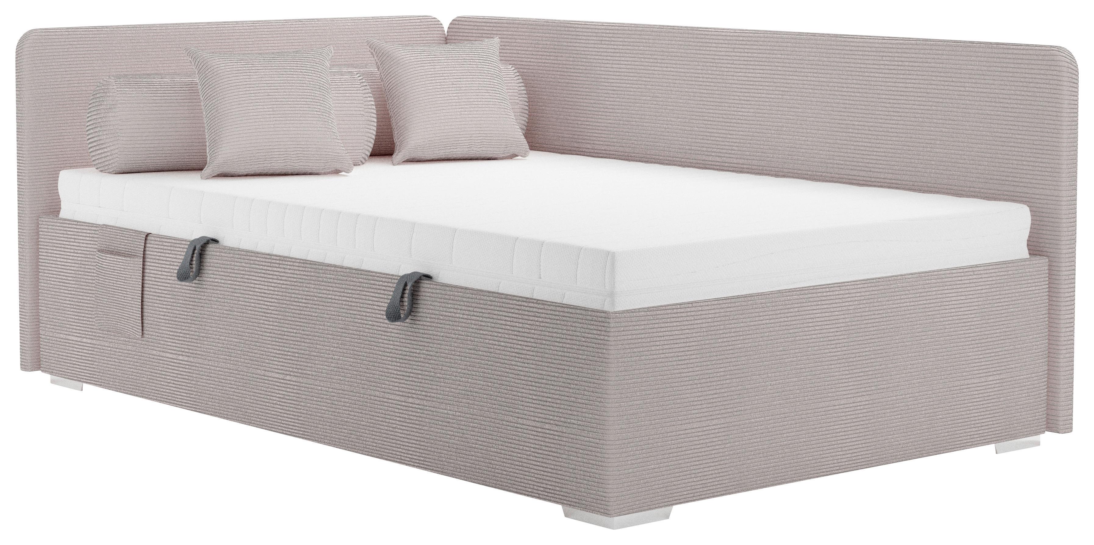 Polsterbett Remi - Chromfarben/Greige, MODERN, Holz/Textil (120/200cm)