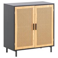 Široká komoda čierna - hnedá/čierna, Konventionell, kov/kompozitné drevo (80/86,5/40cm) - Livetastic