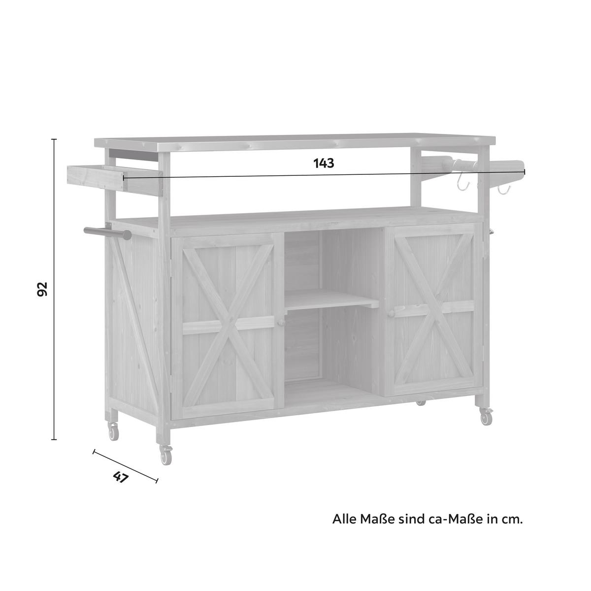 SKŘÍŇ ALI - barvy jedlového dřeva, Moderní, kov/dřevo (143/92/47cm) - Bessagi Garden