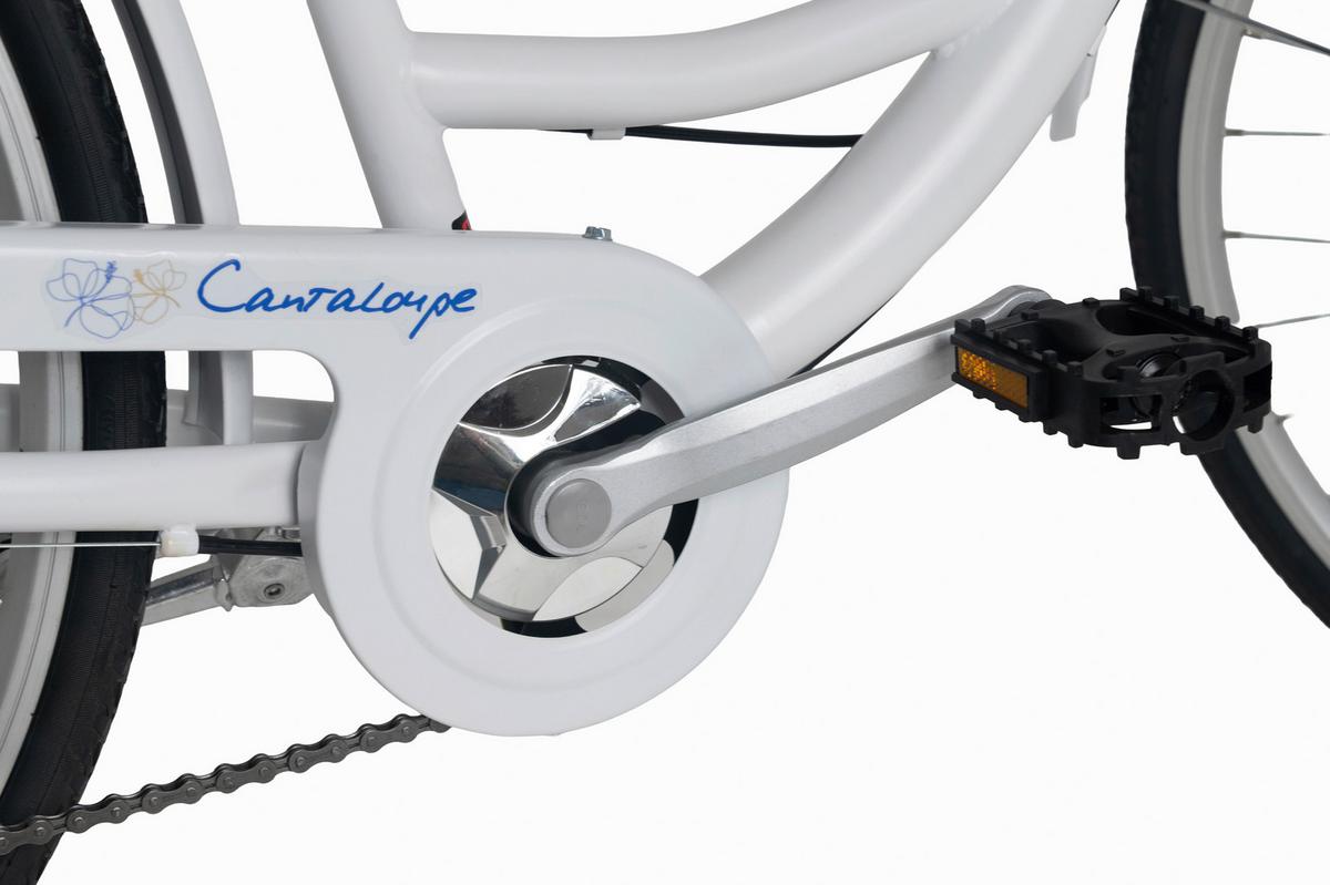Citybike 28'' mit Korb DaCapo Cantaloupe weiß/blau - Weiß, LIFESTYLE, Metall (25/140/60cm)