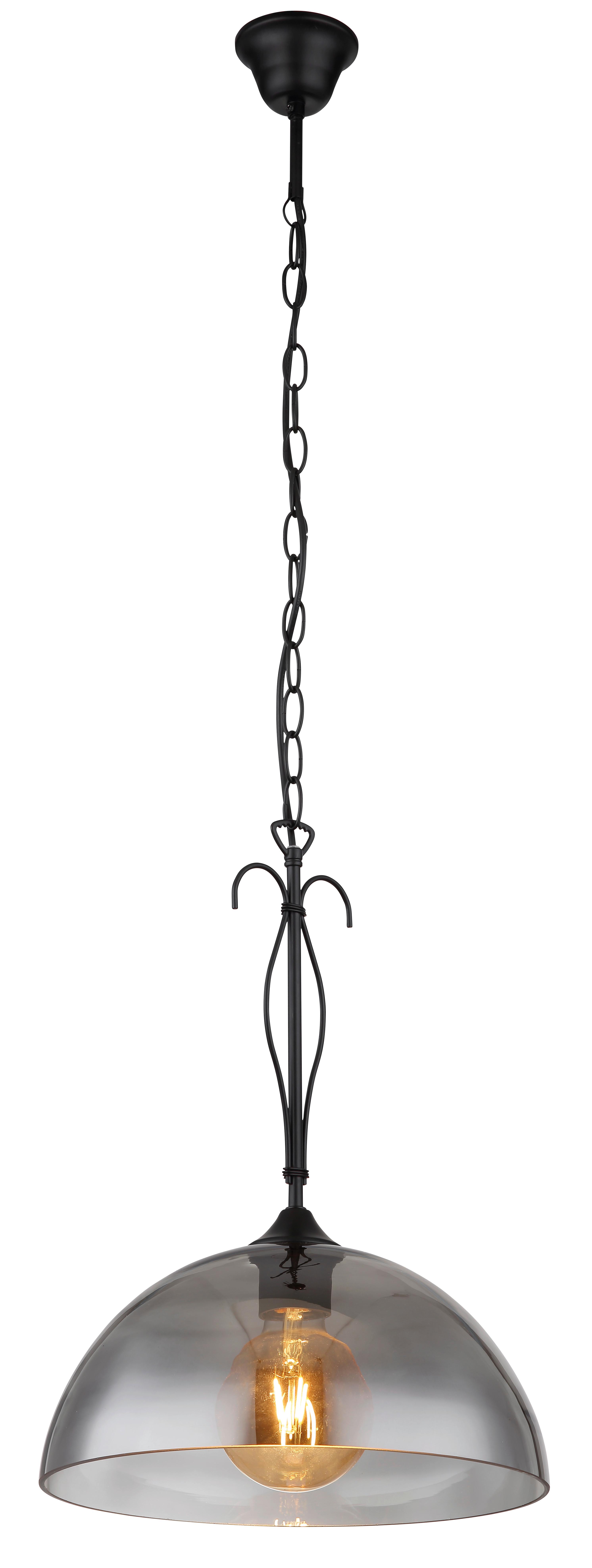 Hängeleuchte 69061h - Schwarz, KONVENTIONELL, Glas/Metall (30/120cm) - Globo