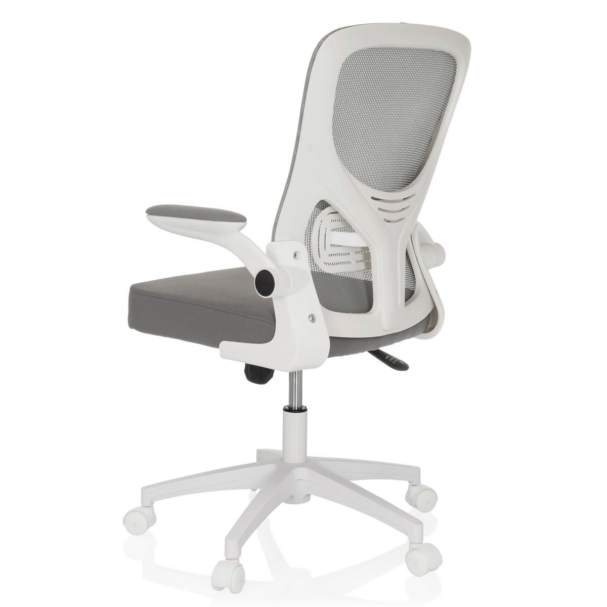 Drehstuhl Grau B: 60 Cm - Grauweiß/Weiß, MODERN, Kunststoff/Textil (60/95-105/54cm) - MID.YOU