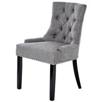 Stuhl Savik Devon Grau/schwarz B: 56 Cm - Schwarz/Grau, MODERN, Holz/Textil (56/62,5/91cm) - Livetastic