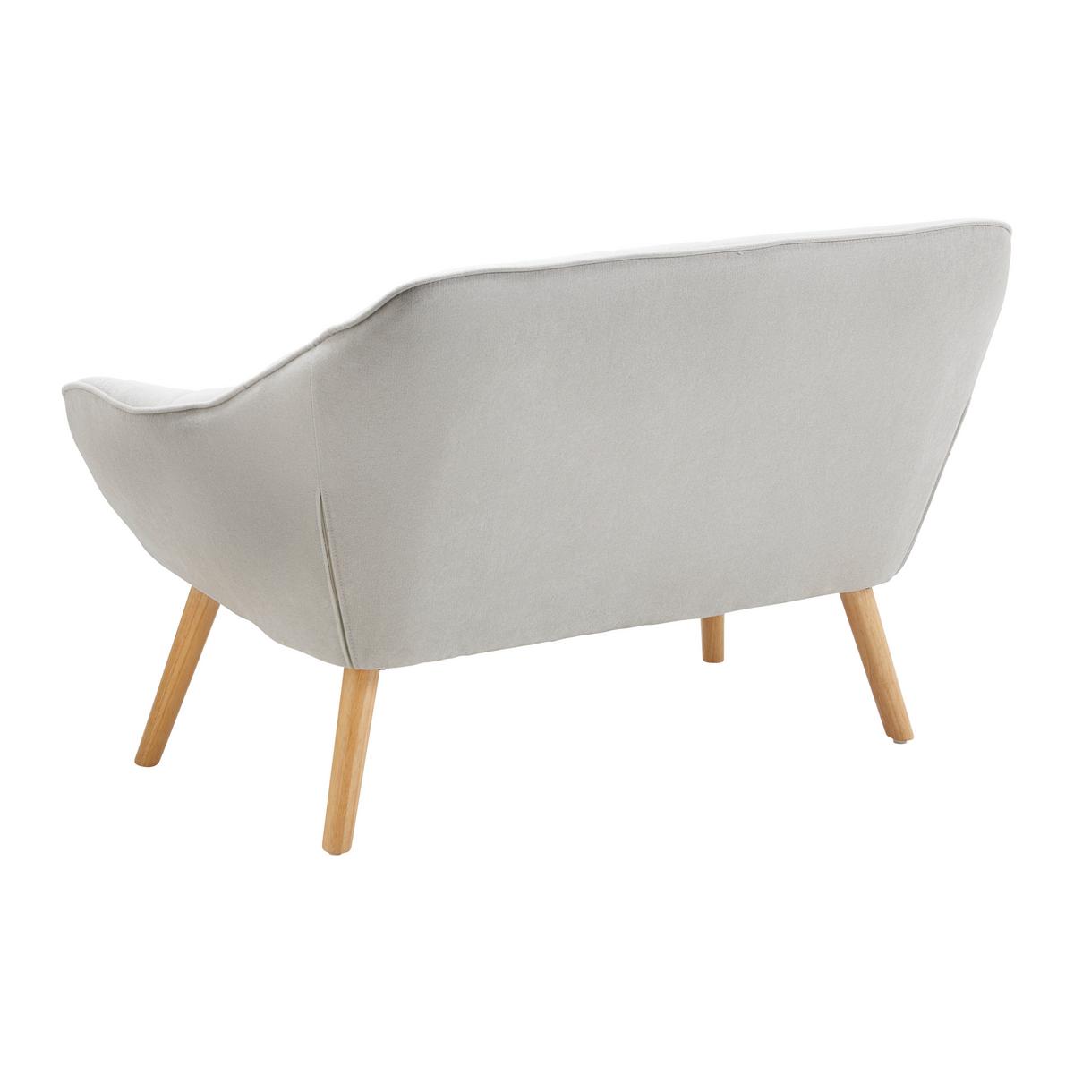 Dvoumístná pohovka MONIQUE, světle šedý velur - světle šedá, Moderní, dřevo/textil (127/76/74,5cm) - Bessagi Home