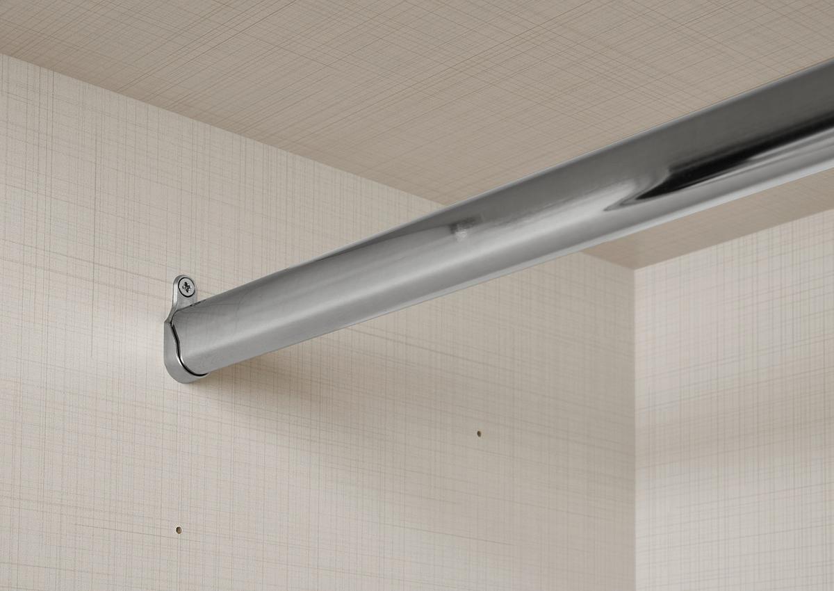 Šatní skříň LUMOS, šířka 298 cm - bílá/barvy hliníku, Konvenční, kov/kompozitní dřevo (298/222/68cm)