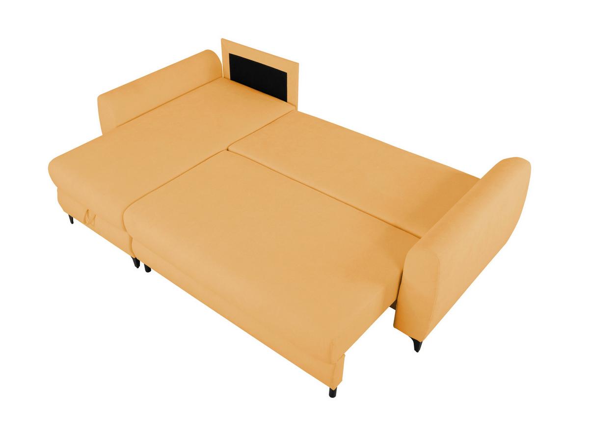 Ecksofa Moli, Gelb S: 236x148 cm - Gelb/Schwarz, Design, Textil (236/148cm) - MID.YOU