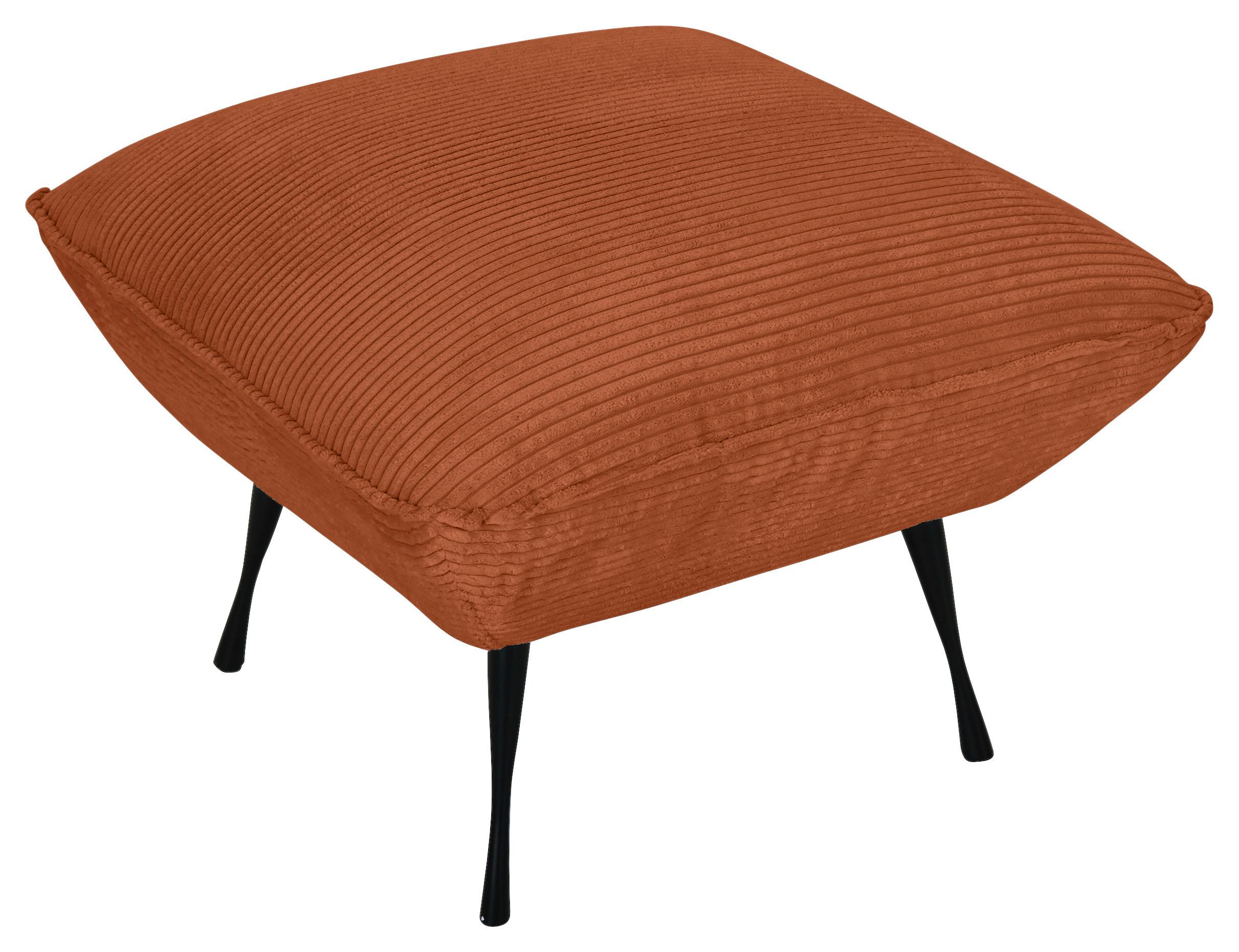 Hocker Lorris - Rostfarben/Schwarz, KONVENTIONELL, Textil (60/49/53cm) - MID.YOU