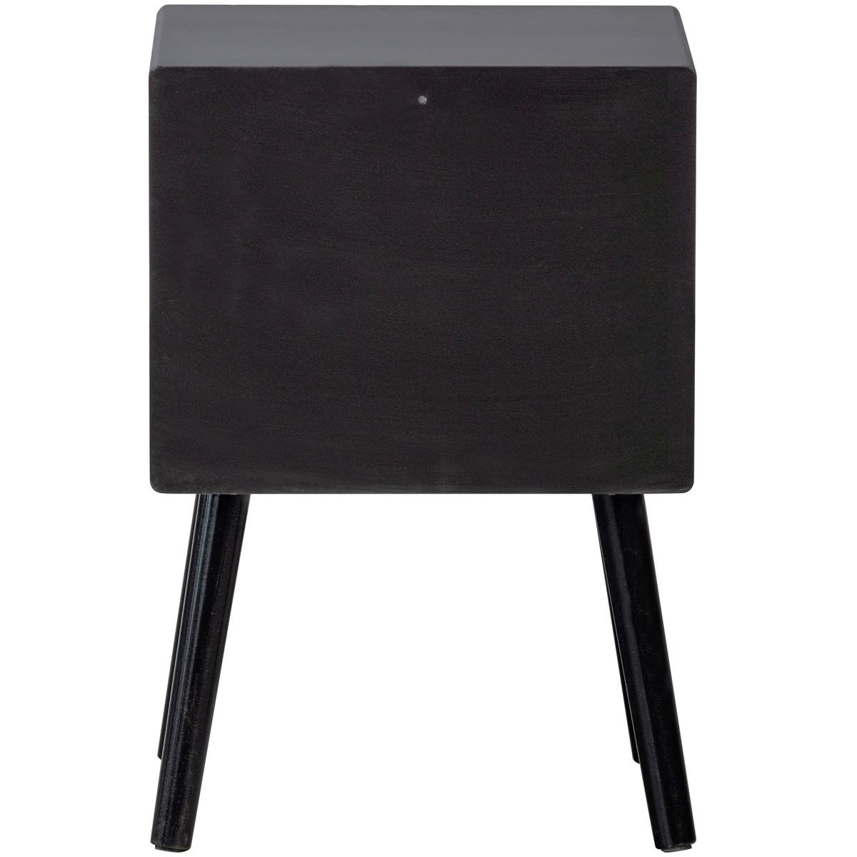 NACHTKÄSTCHEN Ozzy Schwarz B: 36cm - Schwarz, Basics, Holzwerkstoff (36/53/30cm) - MID.YOU