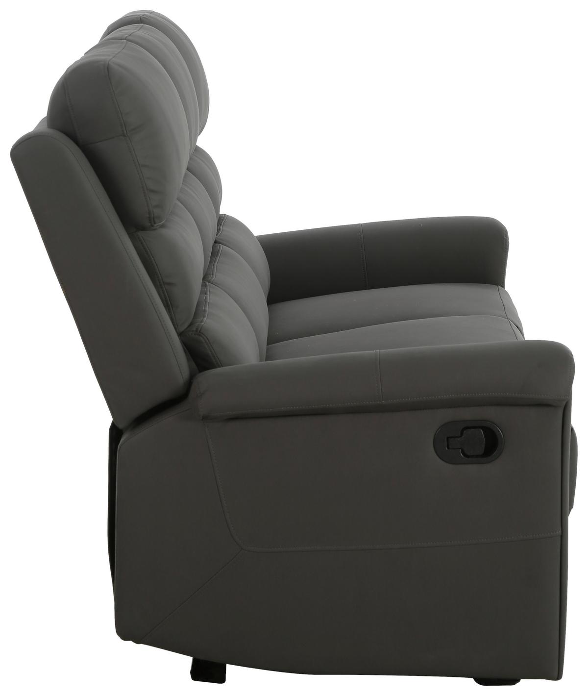 3-sitzer-sofa Trevo - Dunkelgrau, KONVENTIONELL, Holz/Textil (201/106/94cm) - P & B