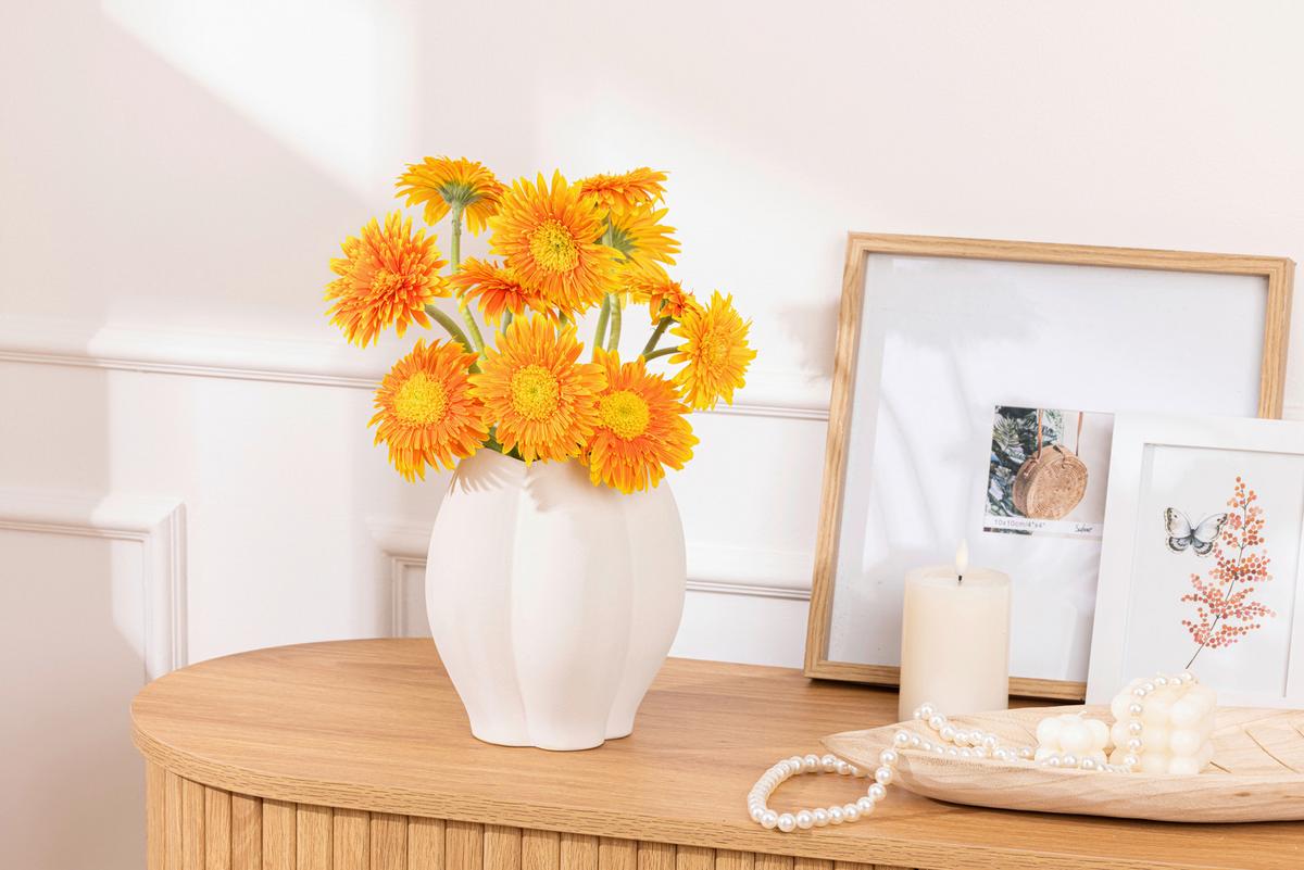 Dekovase Jan - Weiß, KONVENTIONELL, Keramik (18,5/20cm) - Luca Bessoni