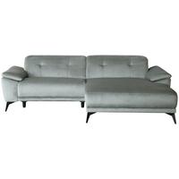 Ecksofa + Relaxfunktion Bonn Grau 262x170 cm - Schwarz/Grau, MODERN, Holz/Textil (262/79/170cm)