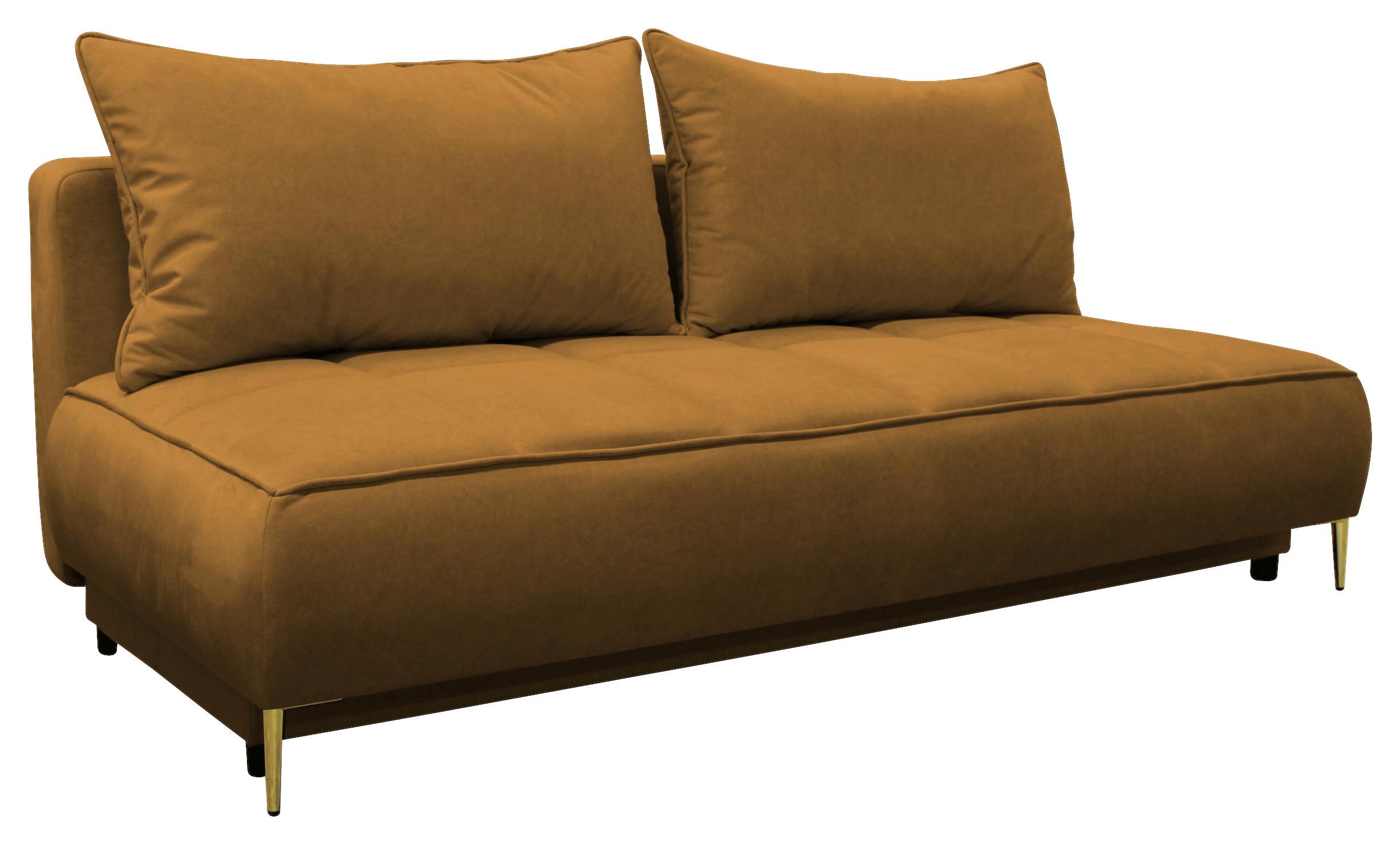 Schlafsofa Zoom Rostfarben B: 200 cm - Rostfarben/Goldfarben, Design, Textil (200/90/97cm) - MID.YOU