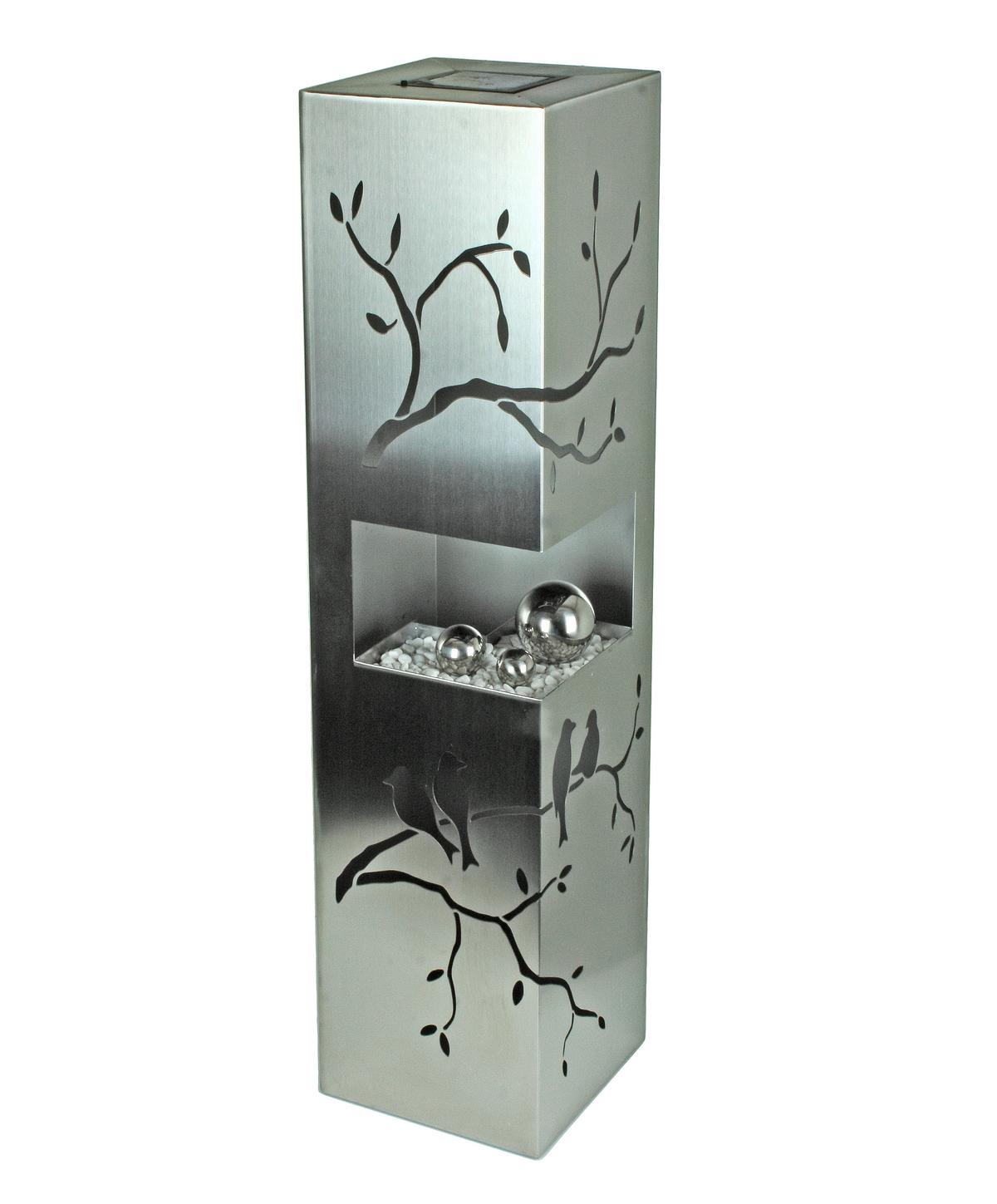 Dekosäule Tender - Silberfarben, Basics, Metall (25/100/25cm) - Gardenson