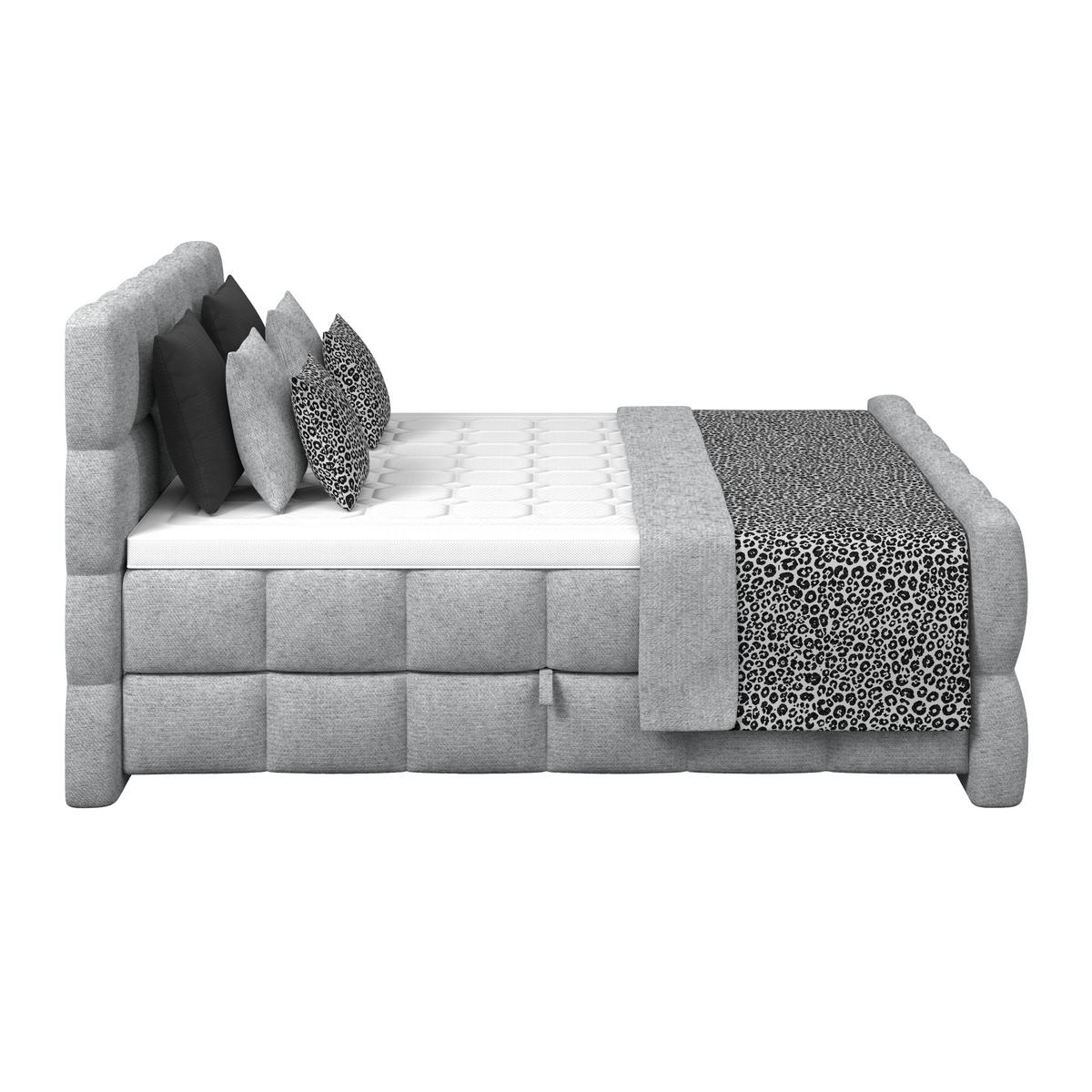 Boxspringbett Brisbane inkl. Bettkasten 200x200 - Schwarz/Grau, Trend, Holz/Holzwerkstoff (200/200cm) - Sembella