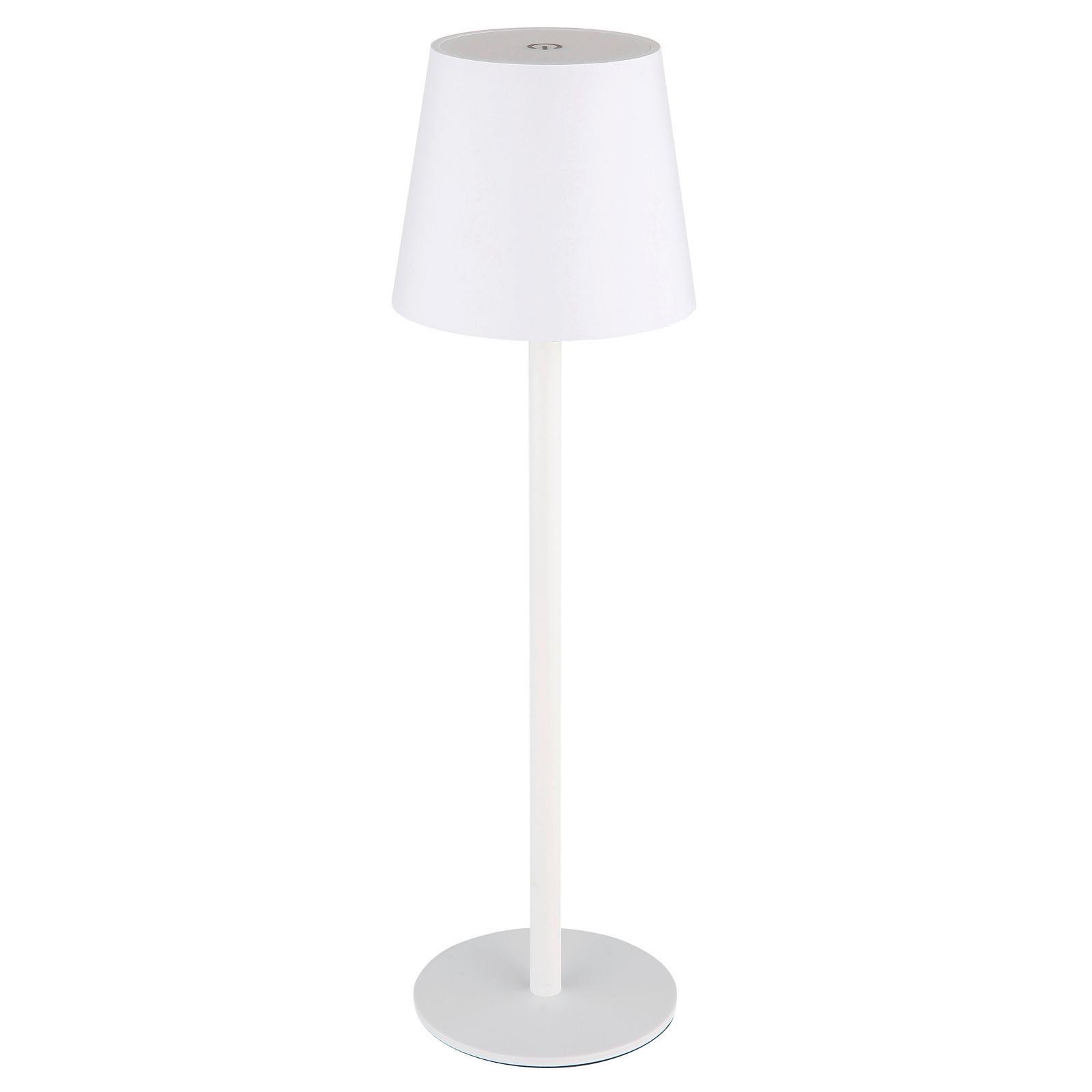 Akku-Tischleuchte 58438w 2 Höhen Montierbar - Opal/Weiß, Trend, Kunststoff/Metall (10,6/36cm) - Globo