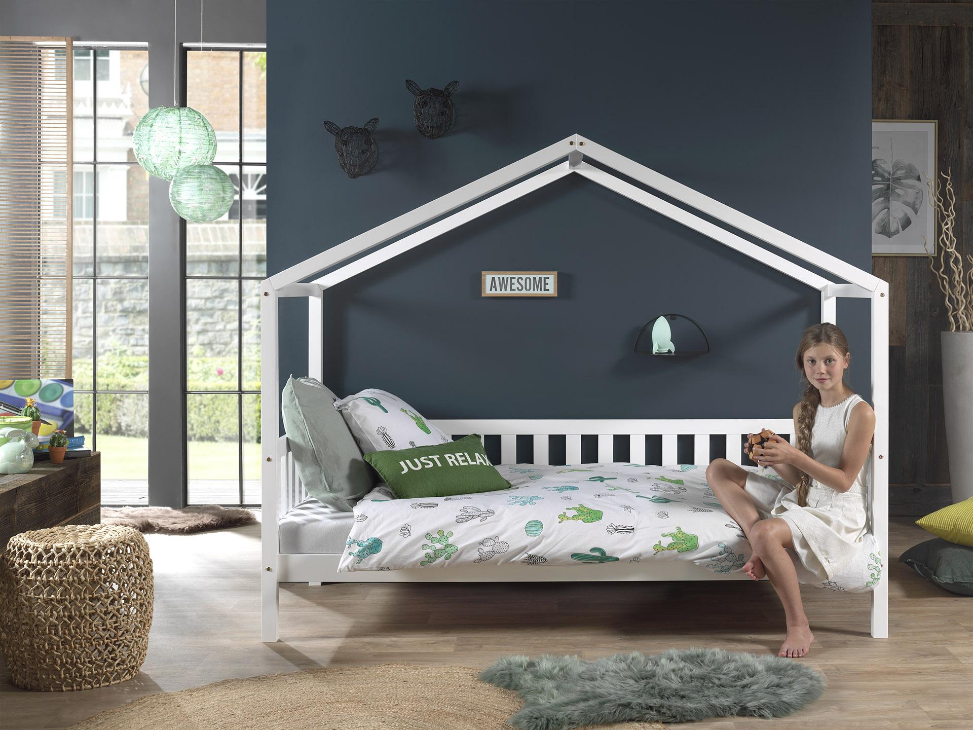 Hausbett Dallas 90x200 cm Kiefer Weiß - Weiß, MODERN, Holz (90/200cm) - MID.YOU