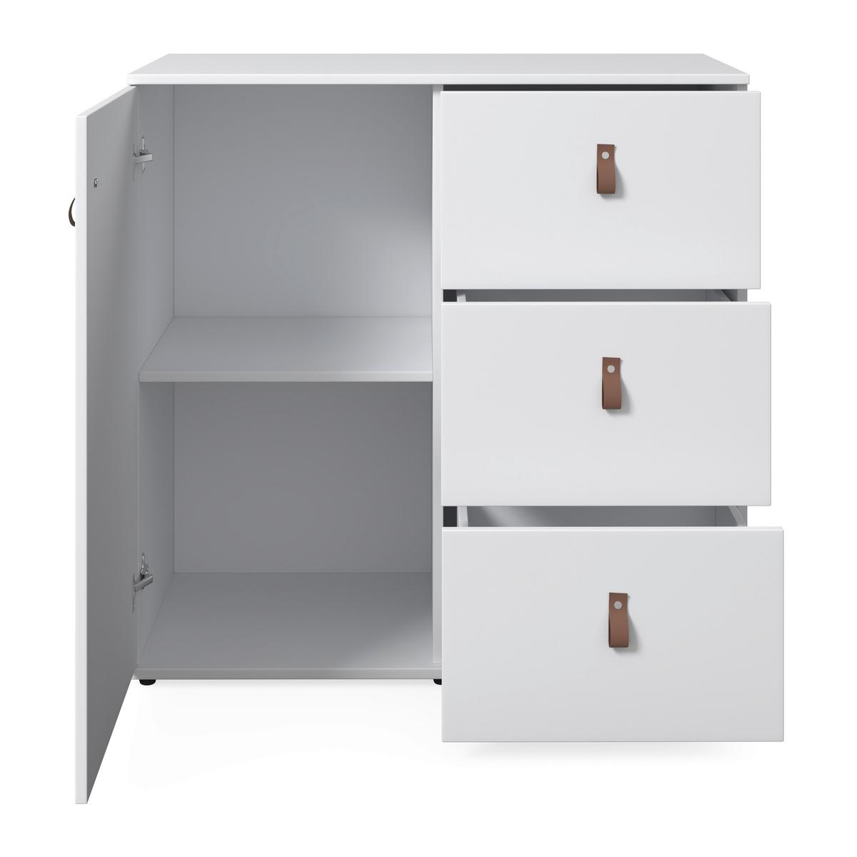 Komoda MICK - hnedá/čierna, Modern, kompozitné drevo/plast (80/79/40cm) - Modern Living