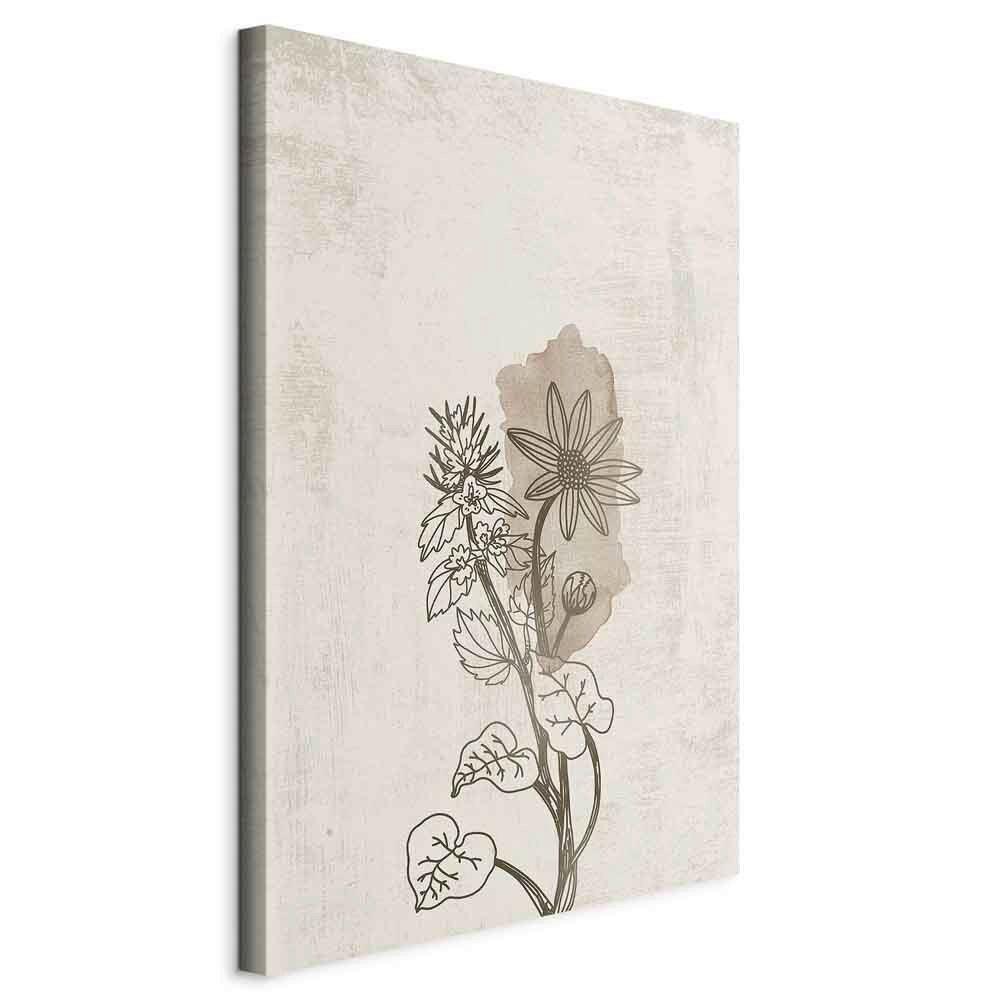 Leinwandbild Nature Grau Beige B: 40 cm - Beige/Grau, Basics, Holzwerkstoff/Textil (40/60/1,2cm) - artgeist