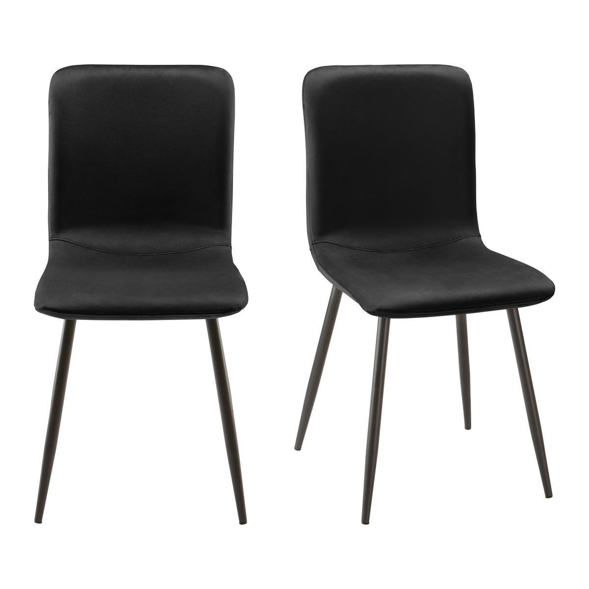 Jídelní židle ELIF černá - černá/tmavě šedá, Moderní, kov/dřevo (43/86/55cm) - P & B