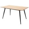 Esstisch Ausziehbar Barbuda Lxb: 160x90 Cm Wildeiche Dekor - Wildeiche/Schwarz, MODERN, Holzwerkstoff/Metall (160-200/90/76cm) - MID.YOU