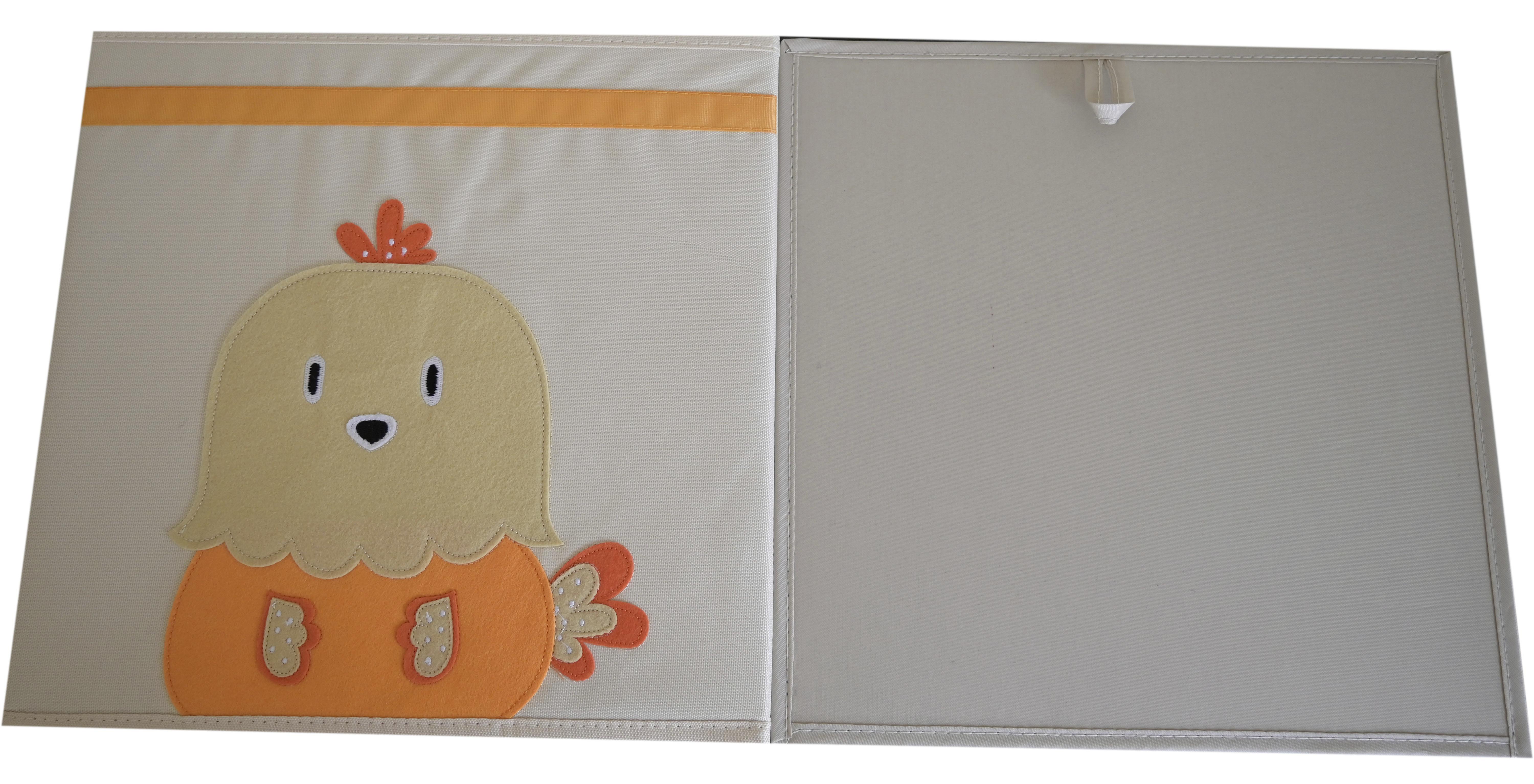 Skladací Box Peter - Ca. 34l -Ext- - krémová, kartón/textil (33/32/33cm) - Modern Living