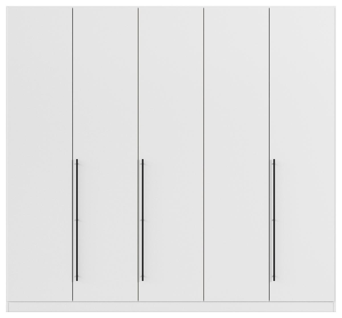 Kleiderschrank Safari B: 226 cm - Weiß/Grau, KONVENTIONELL, Holzwerkstoff (226/210/54cm)