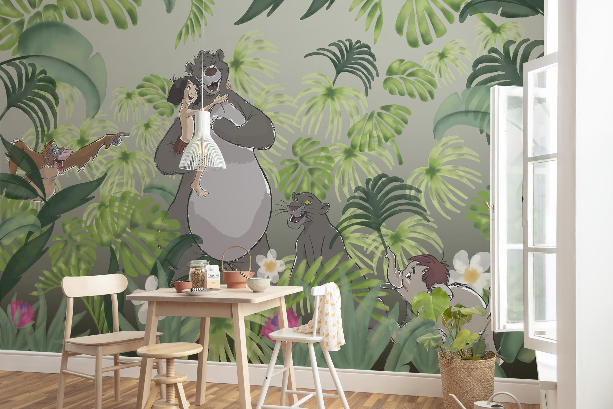 Fototapete Welcome To The Jungle - Gelb/Grün, Trend, Textil (400/280cm)