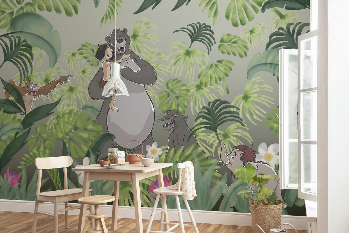 Fototapete Welcome To The Jungle - Gelb/Grün, Trend, Textil (400/280cm)