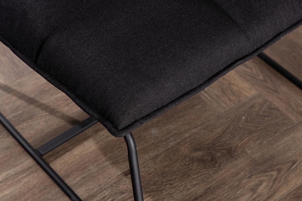 Sessel Madison - Schwarz, Design, Textil/Metall (62/78/83cm) - Livetastic