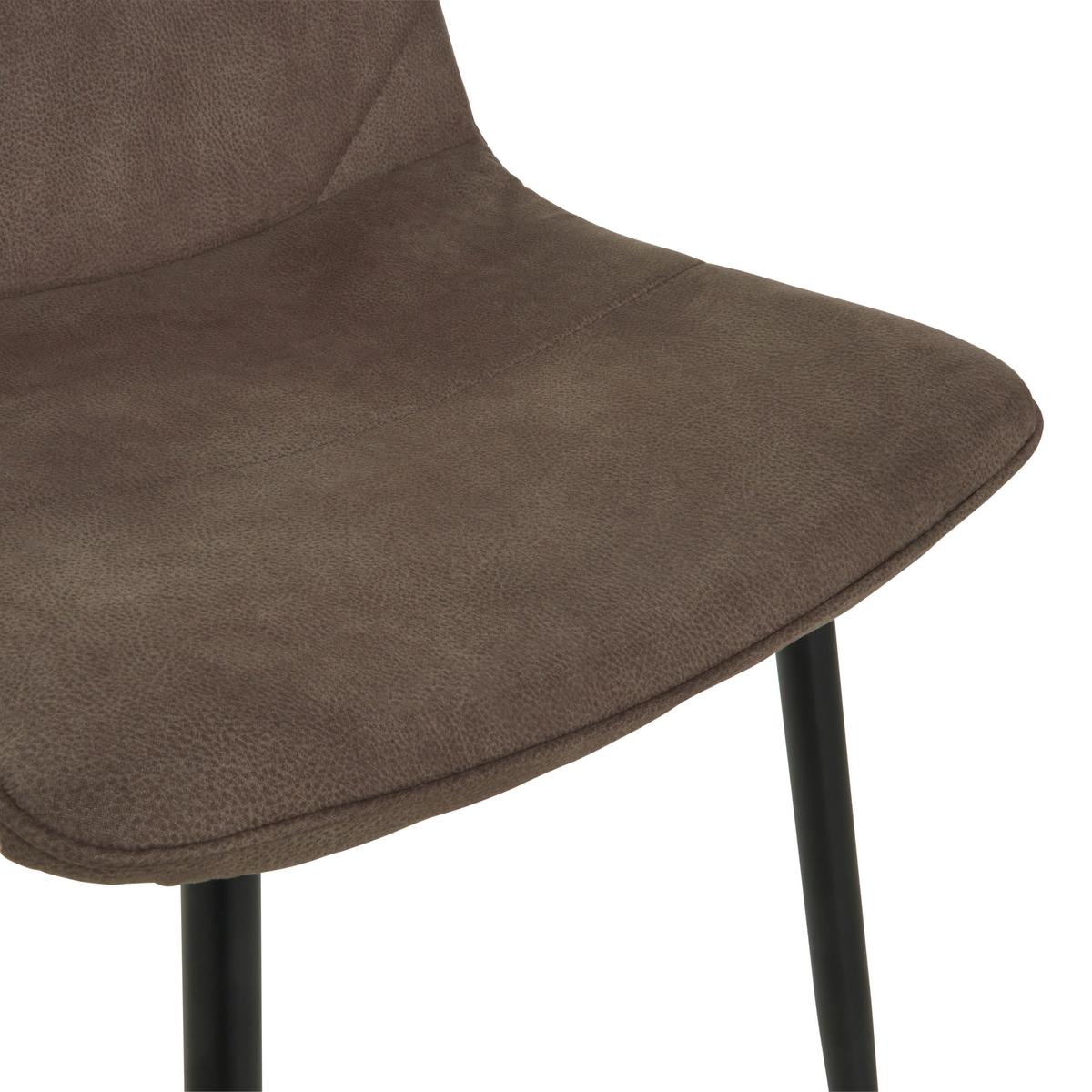 Stuhl Losanna - Taupe/Schwarz, MODERN, Textil/Metall (47/84/52cm) - Livetastic