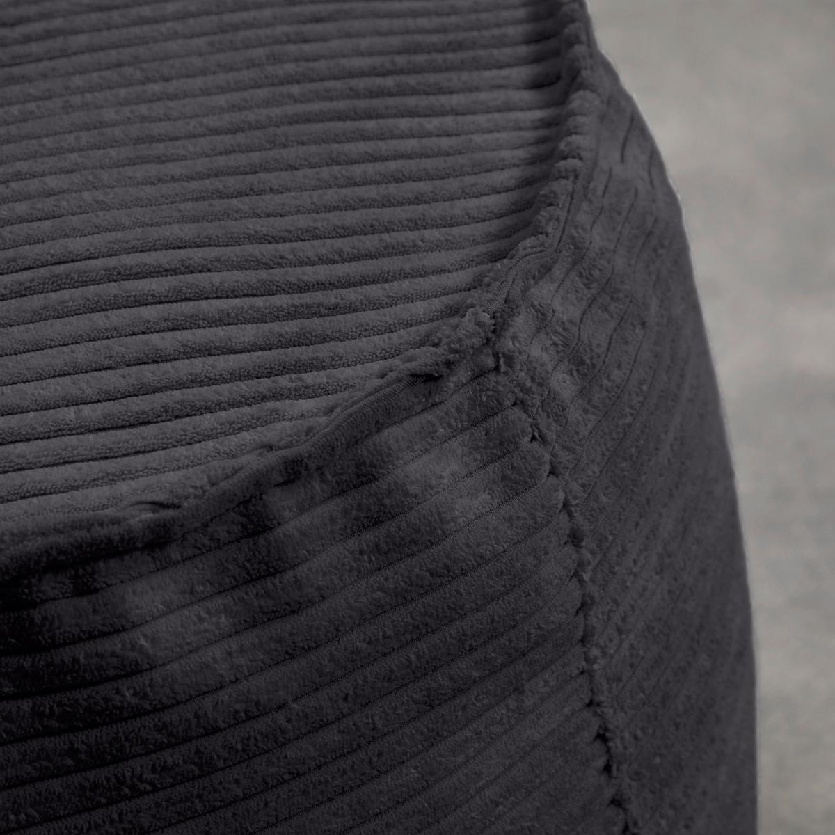 Taburet LUCYLLA, antracitový manšestr - antracitová, Moderní, textil (60/60/38cm) - Mömax