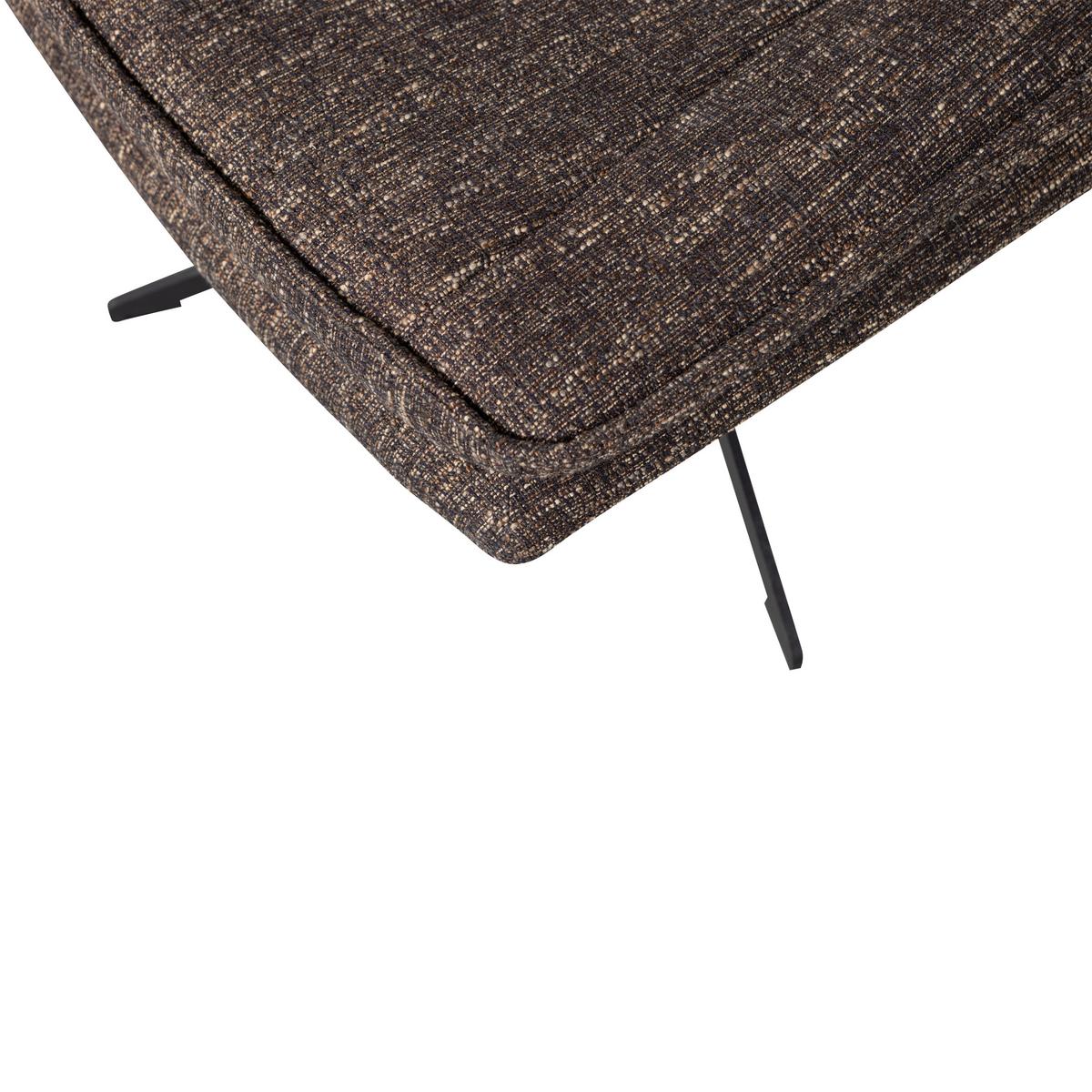 Sessel Milaro Braun B: 75cm - Schwarz/Braun, Design, Textil (75/88/94cm) - Livetastic