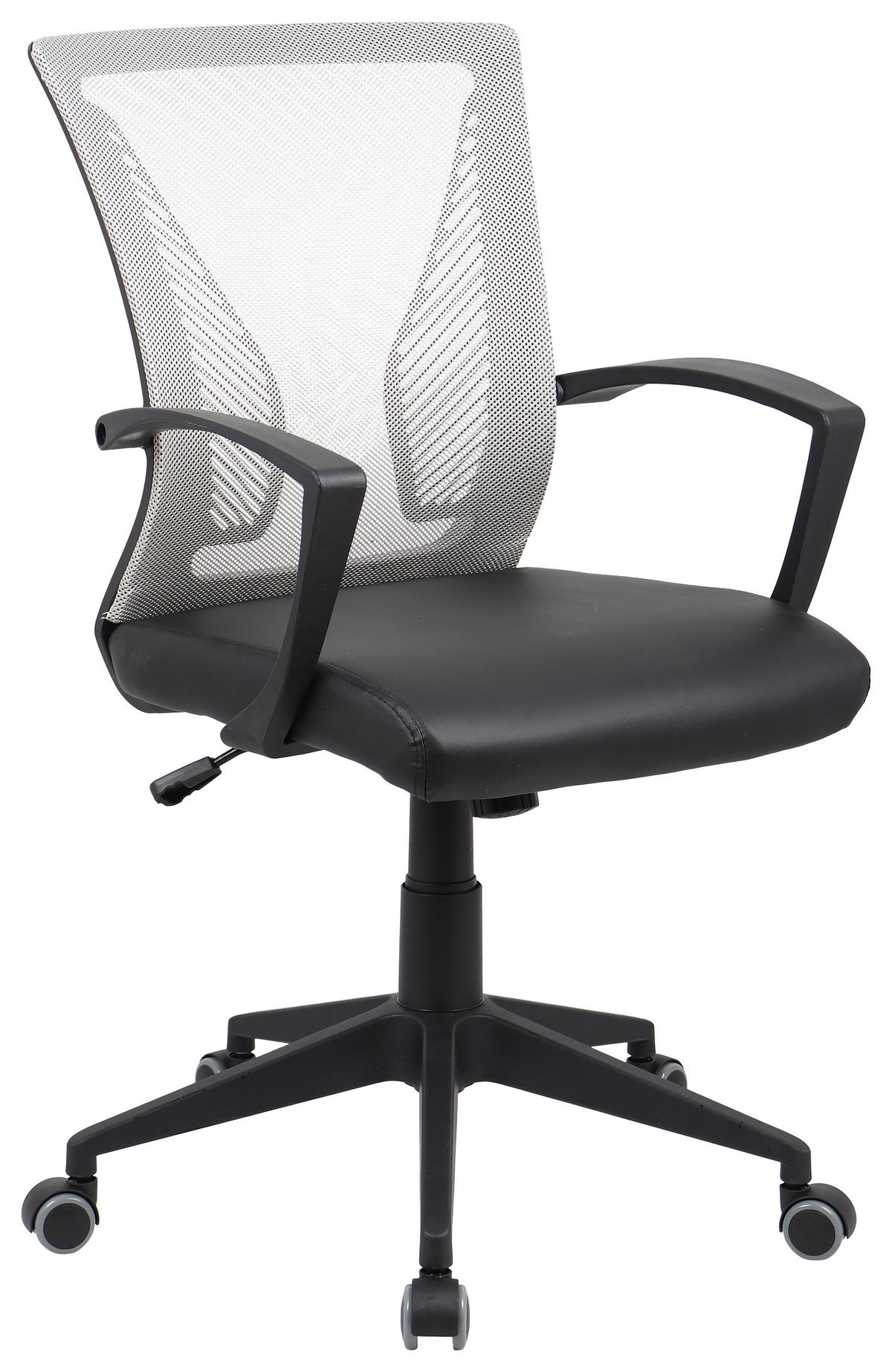 Drehstuhl Offilo Pu - Schwarz/Grün, KONVENTIONELL, Kunststoff/Metall (48/92/46cm)