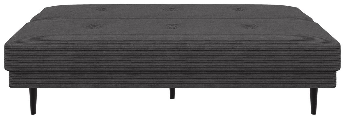 3-sitzer-sofa Muffin New Mit Schlaffunktion Anthrazit - Anthrazit/Schwarz, Basics, Textil (192/80/83cm)