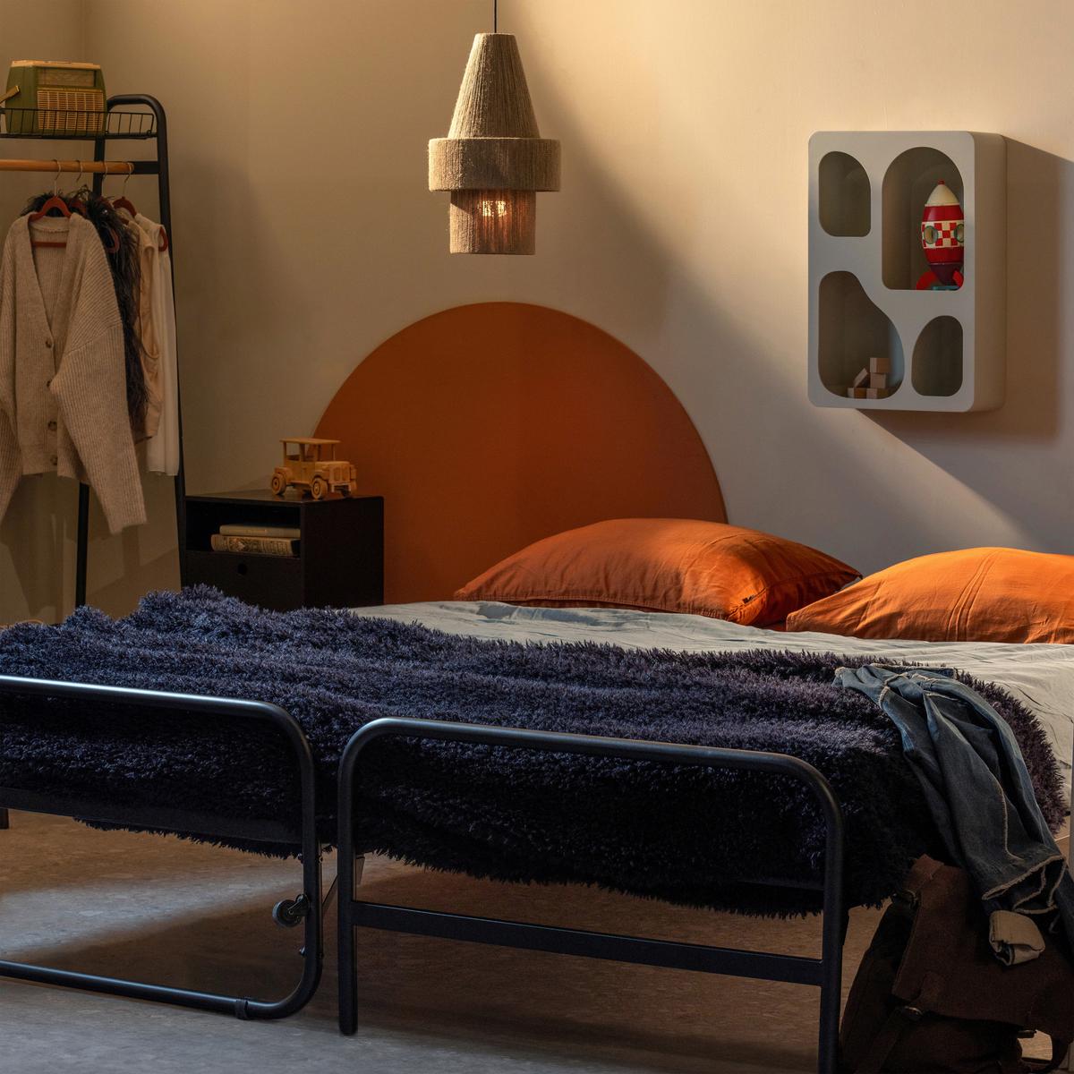 KLAPPBETT Lucy Schwarz 90x200cm - Schwarz, Basics, Metall (90/200cm) - MID.YOU