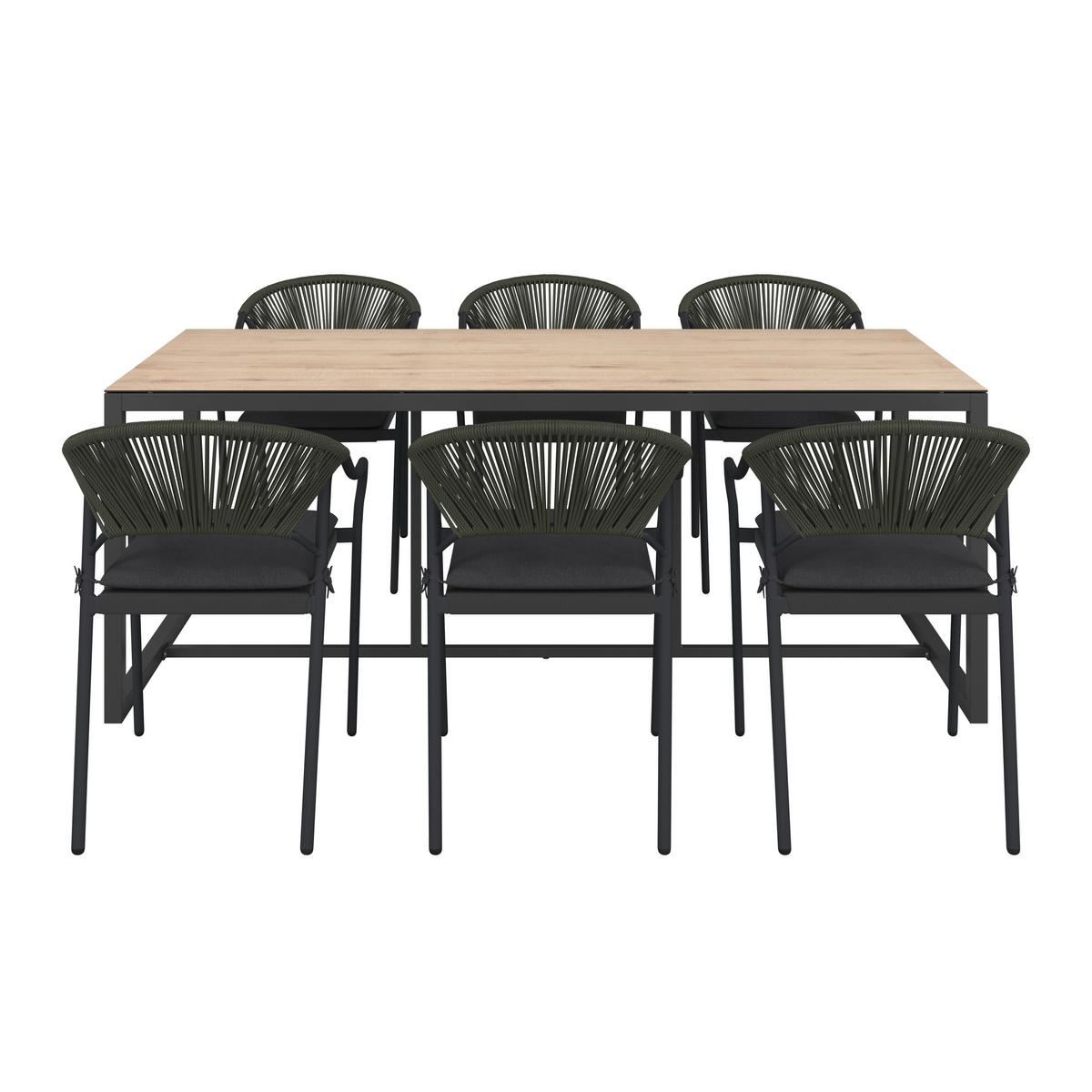 Gartensessel Lily Metall/Kunststoff/Textil - Dunkelgrau/Hellgrau, MODERN, Kunststoff/Textil (55/61/85cm) - Luca Bessoni