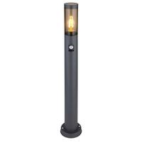 Außenleuchte Mit Bewegungsmelder 15 W - Anthrazit/Grau, Design, Kunststoff/Metall (12,7/80cm) - Globo